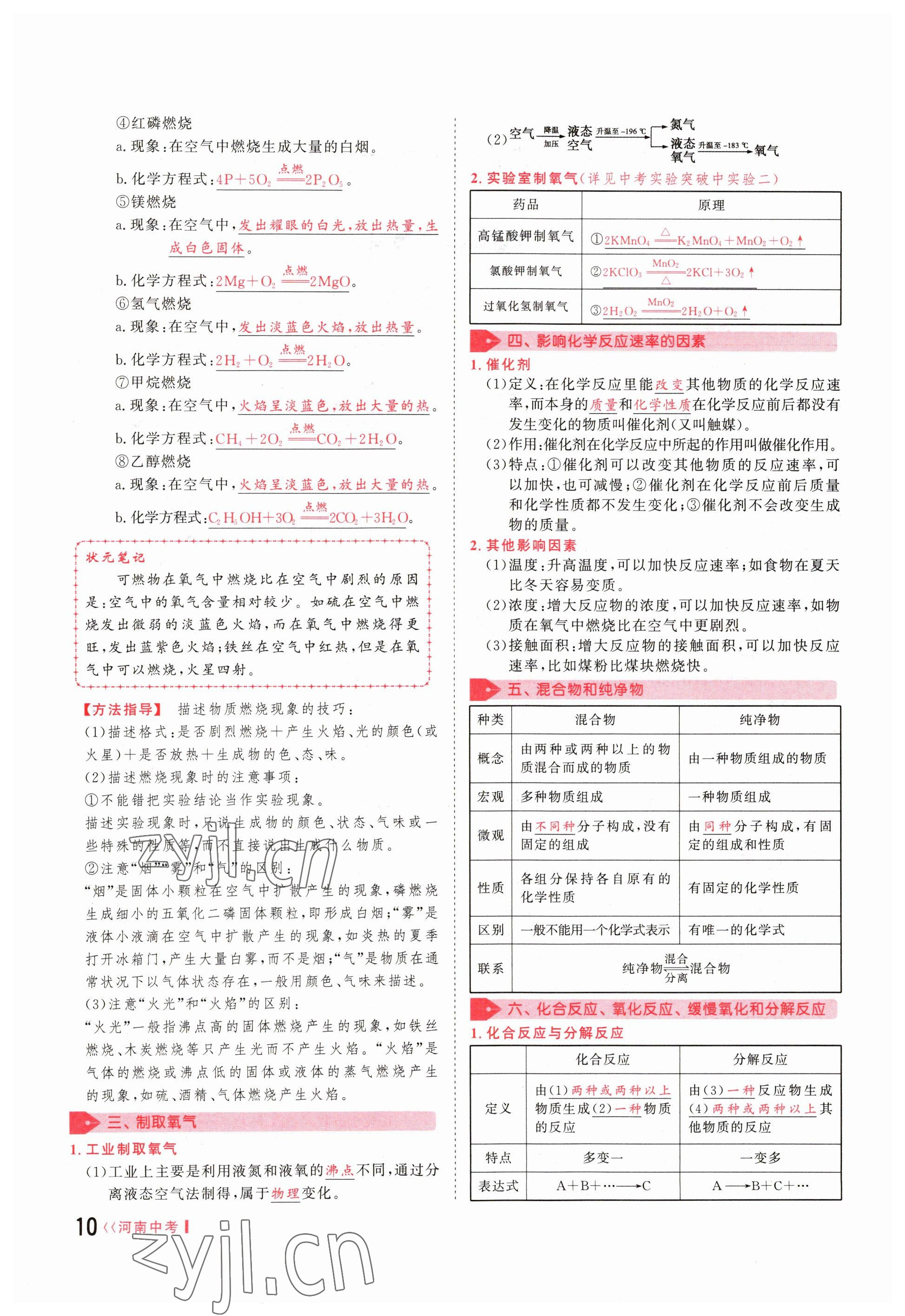 2023年硕源教育中考总复习名师解密化学河南专版 参考答案第10页