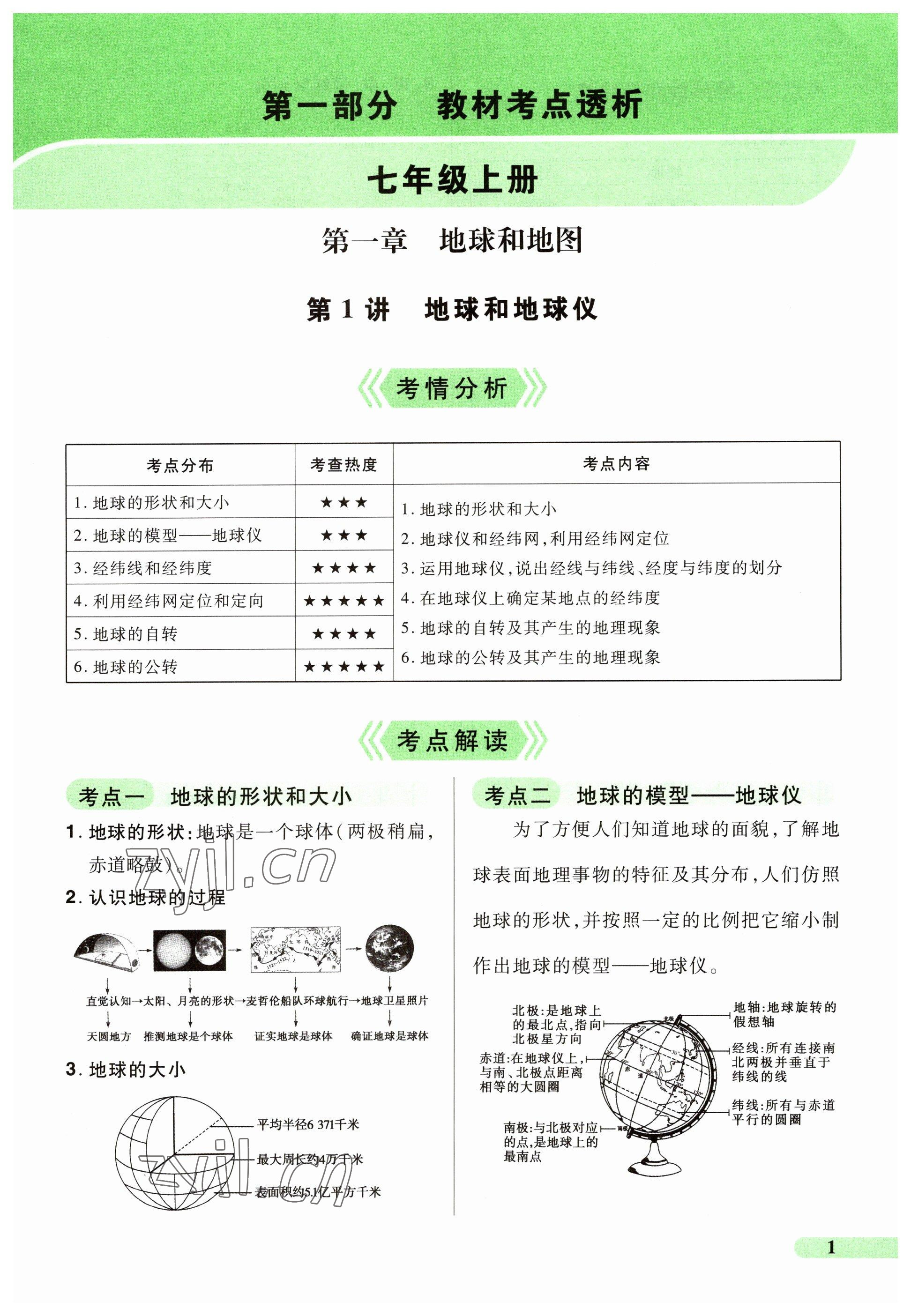 2023年國華教育中考奪冠地理河南專版 參考答案第1頁
