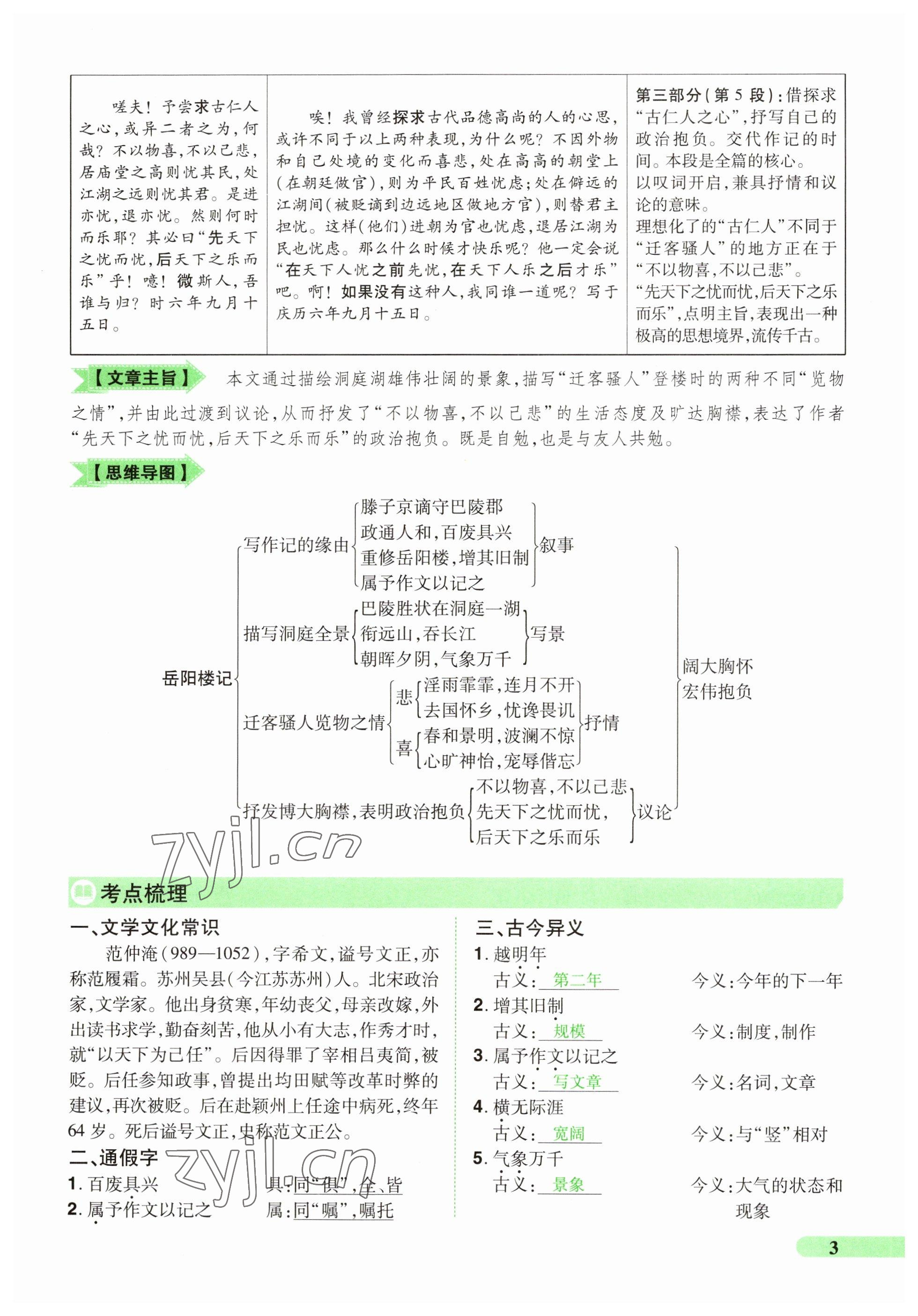 2023年國華教育中考奪冠語文河南專版 參考答案第3頁