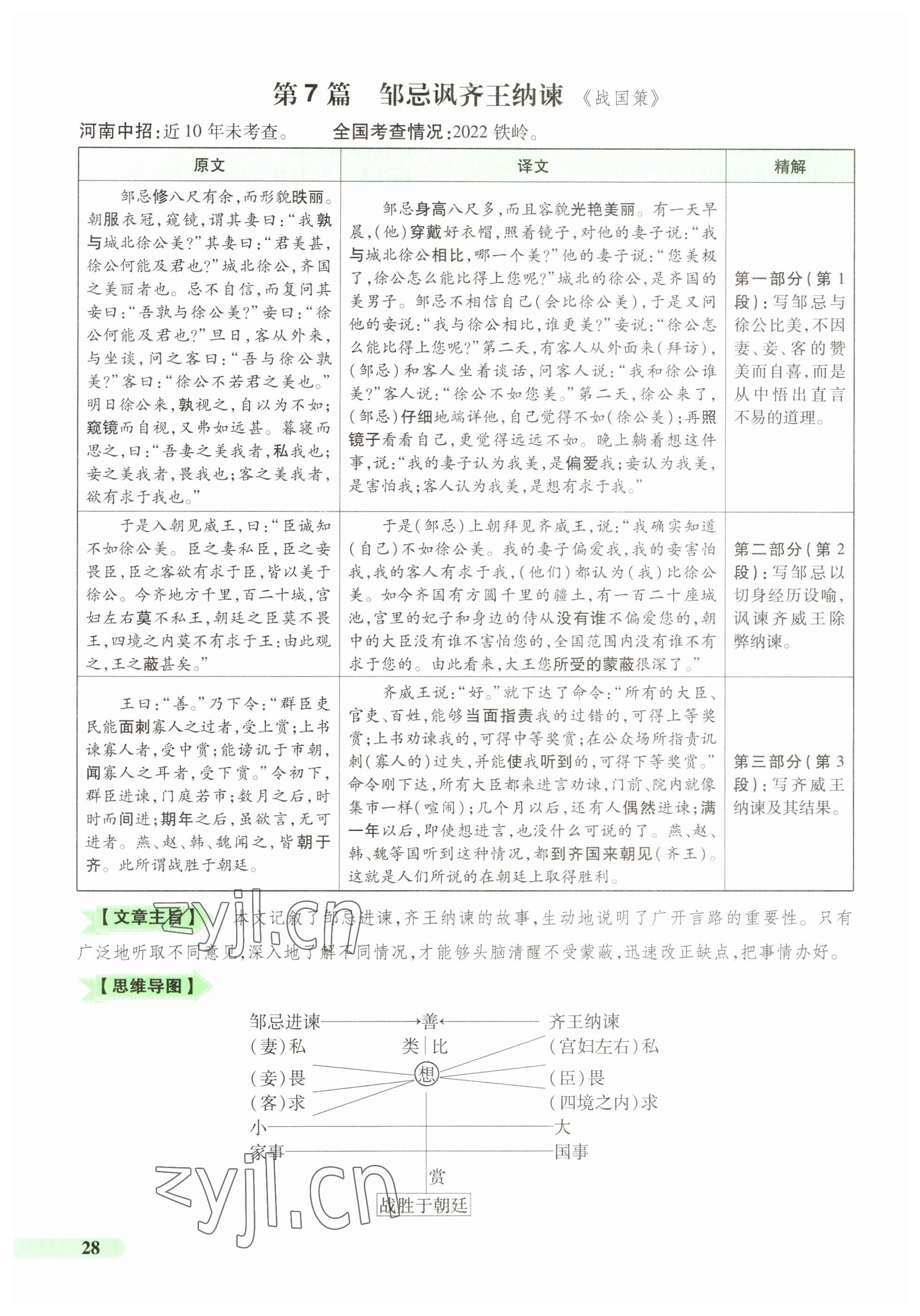 2023年國華教育中考奪冠語文河南專版 參考答案第28頁