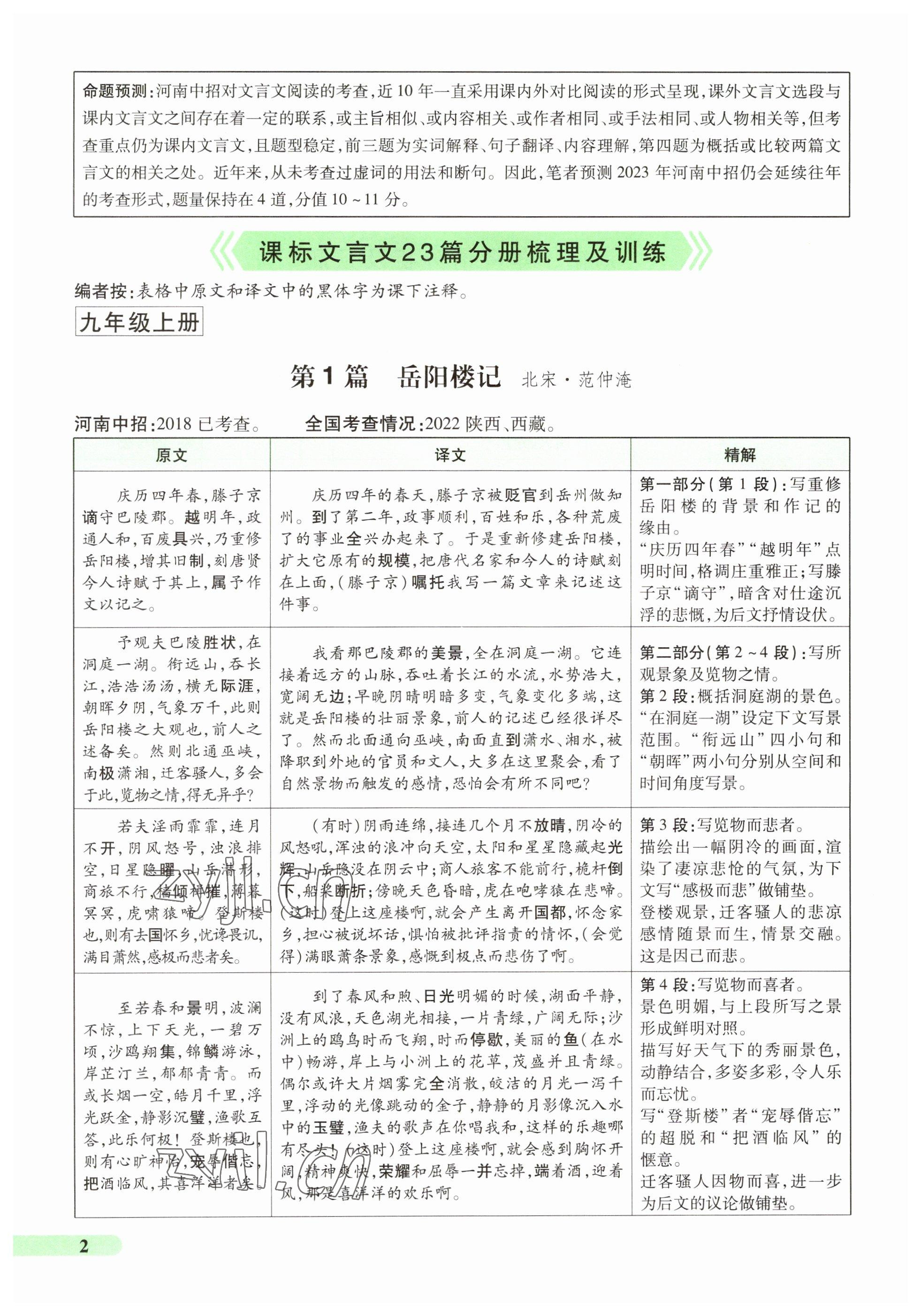 2023年國華教育中考奪冠語文河南專版 參考答案第2頁
