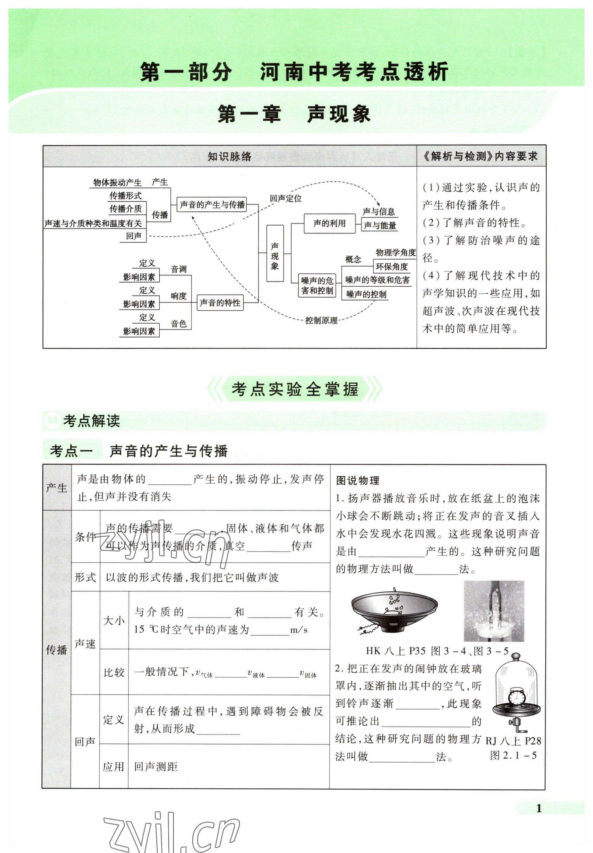 2023年國華教育中考奪冠物理河南專版 參考答案第1頁