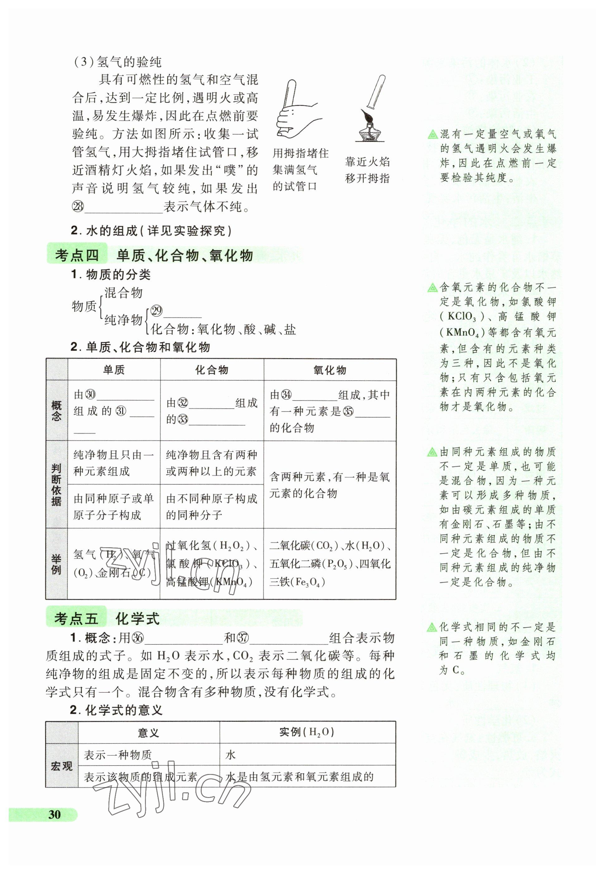 2023年國(guó)華教育中考奪冠化學(xué)河南專版 參考答案第30頁(yè)