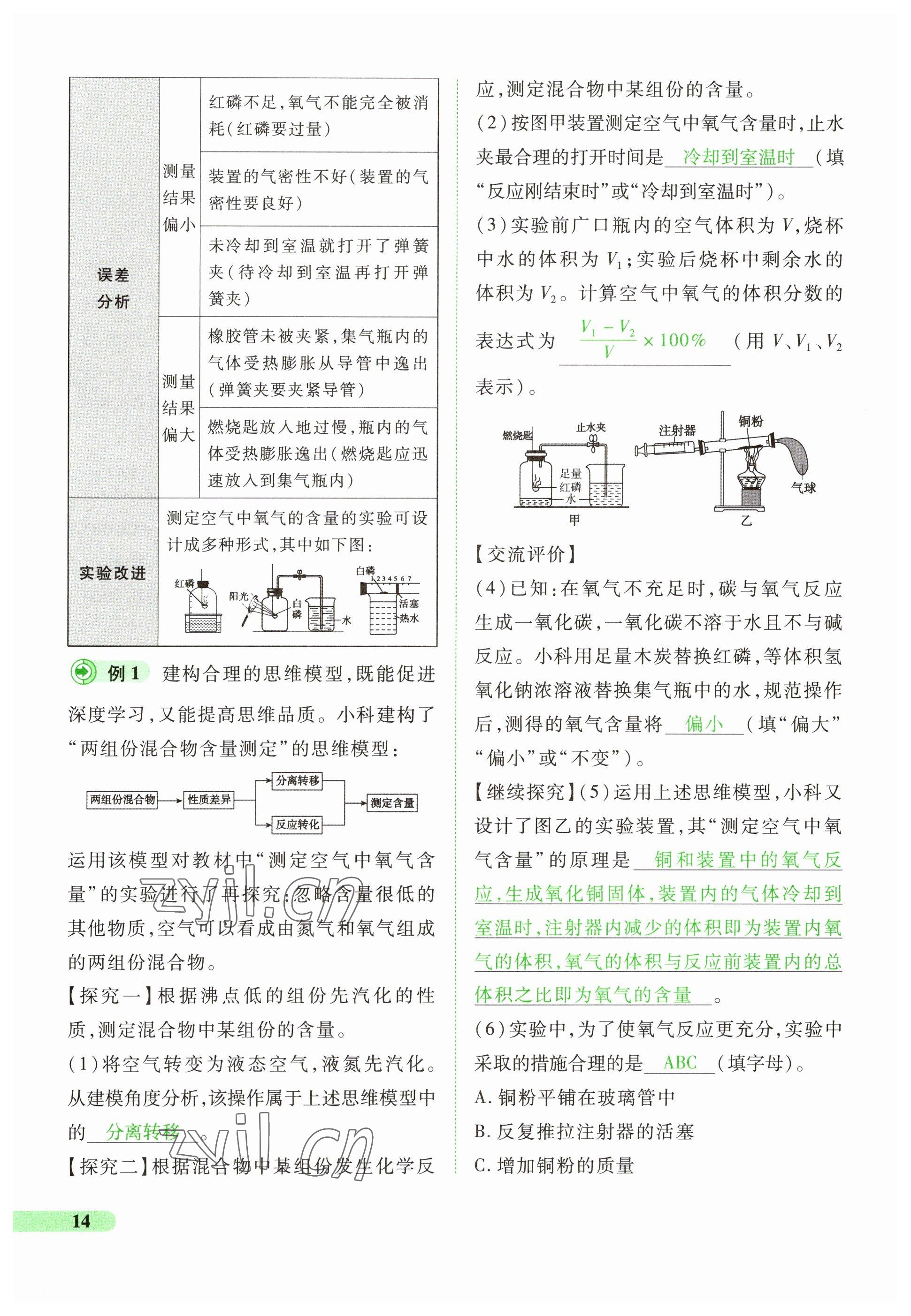 2023年國華教育中考奪冠化學河南專版 參考答案第14頁