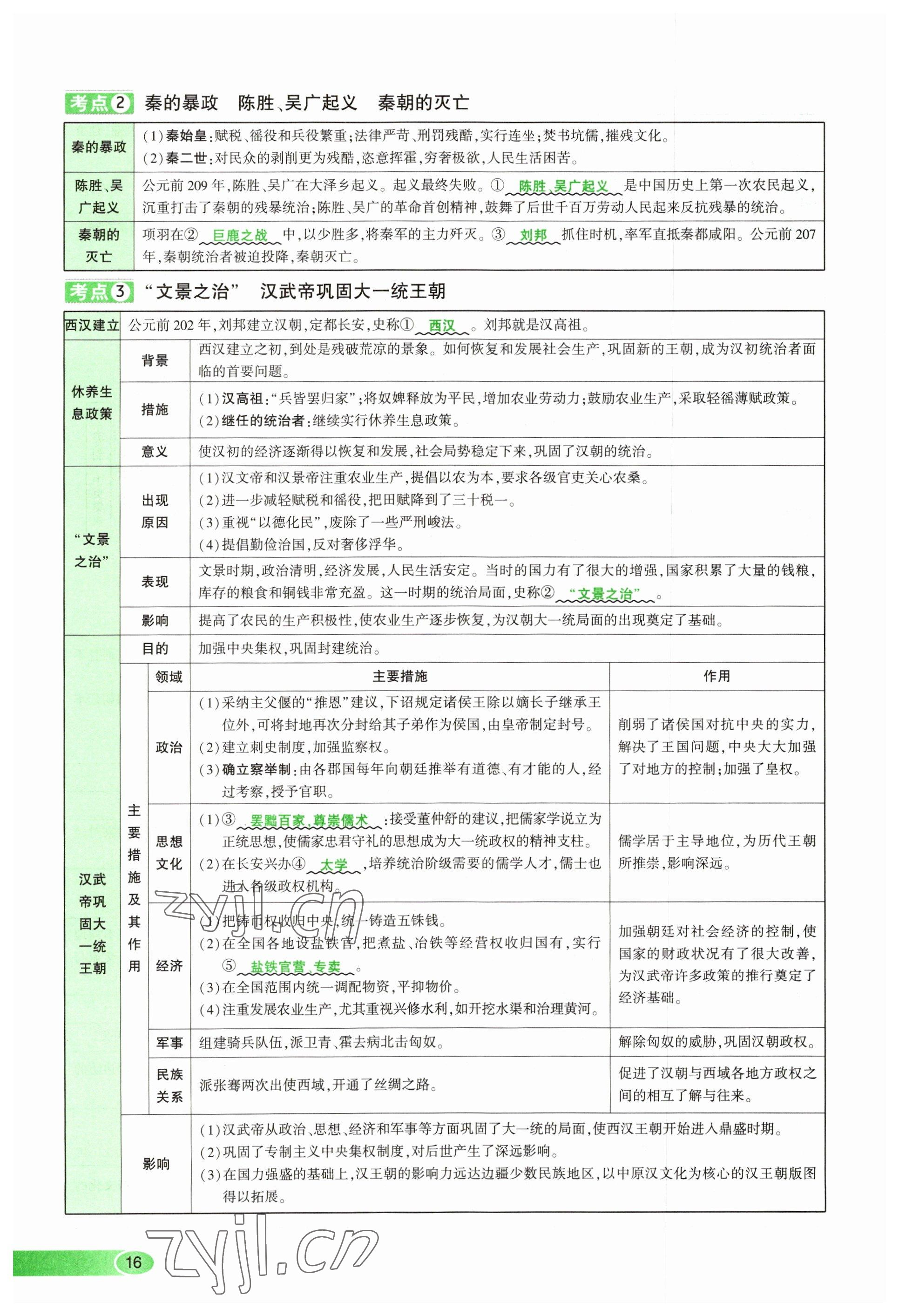 2023年河南中考命題非常解讀歷史 參考答案第16頁