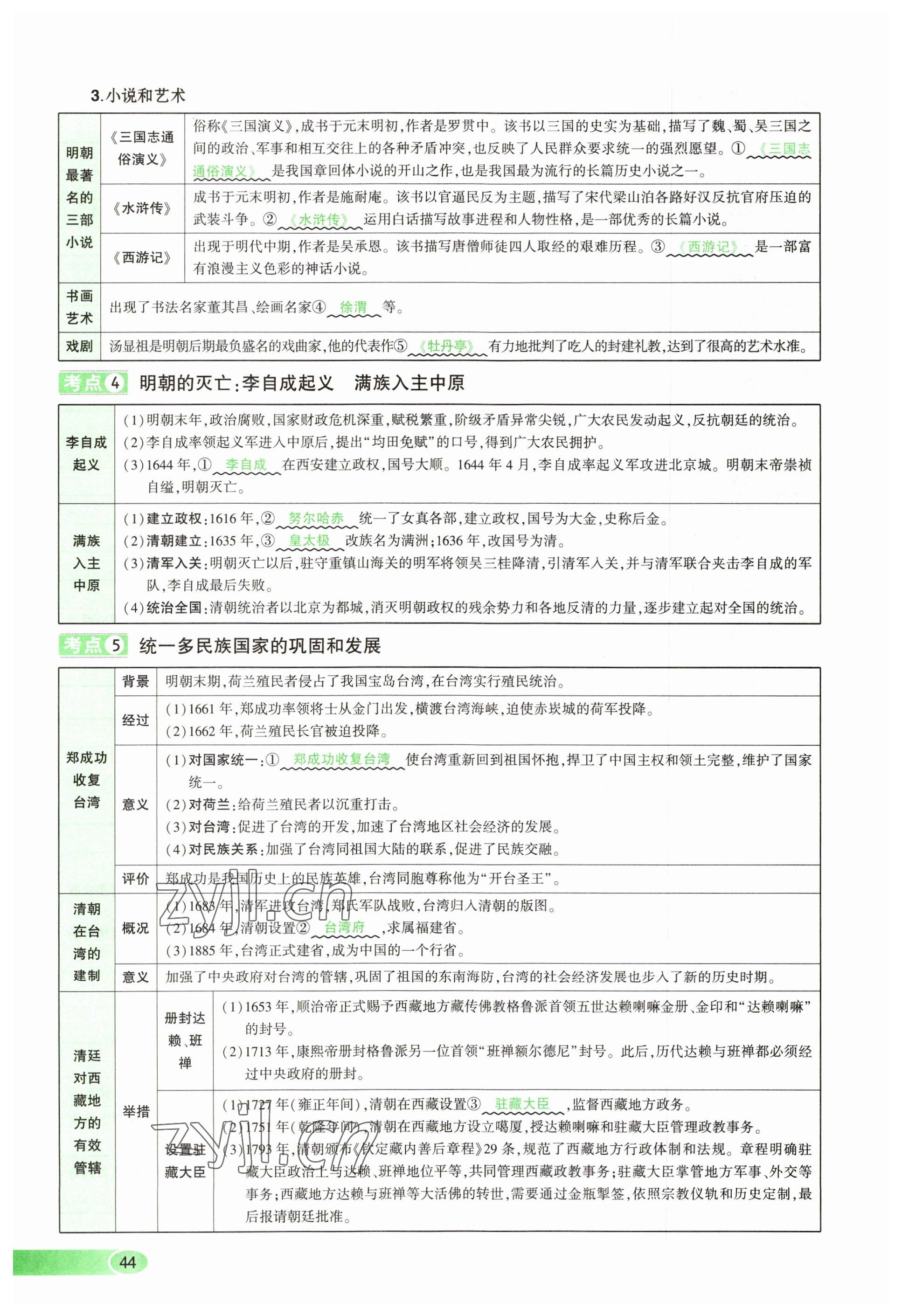 2023年河南中考命題非常解讀歷史 參考答案第44頁