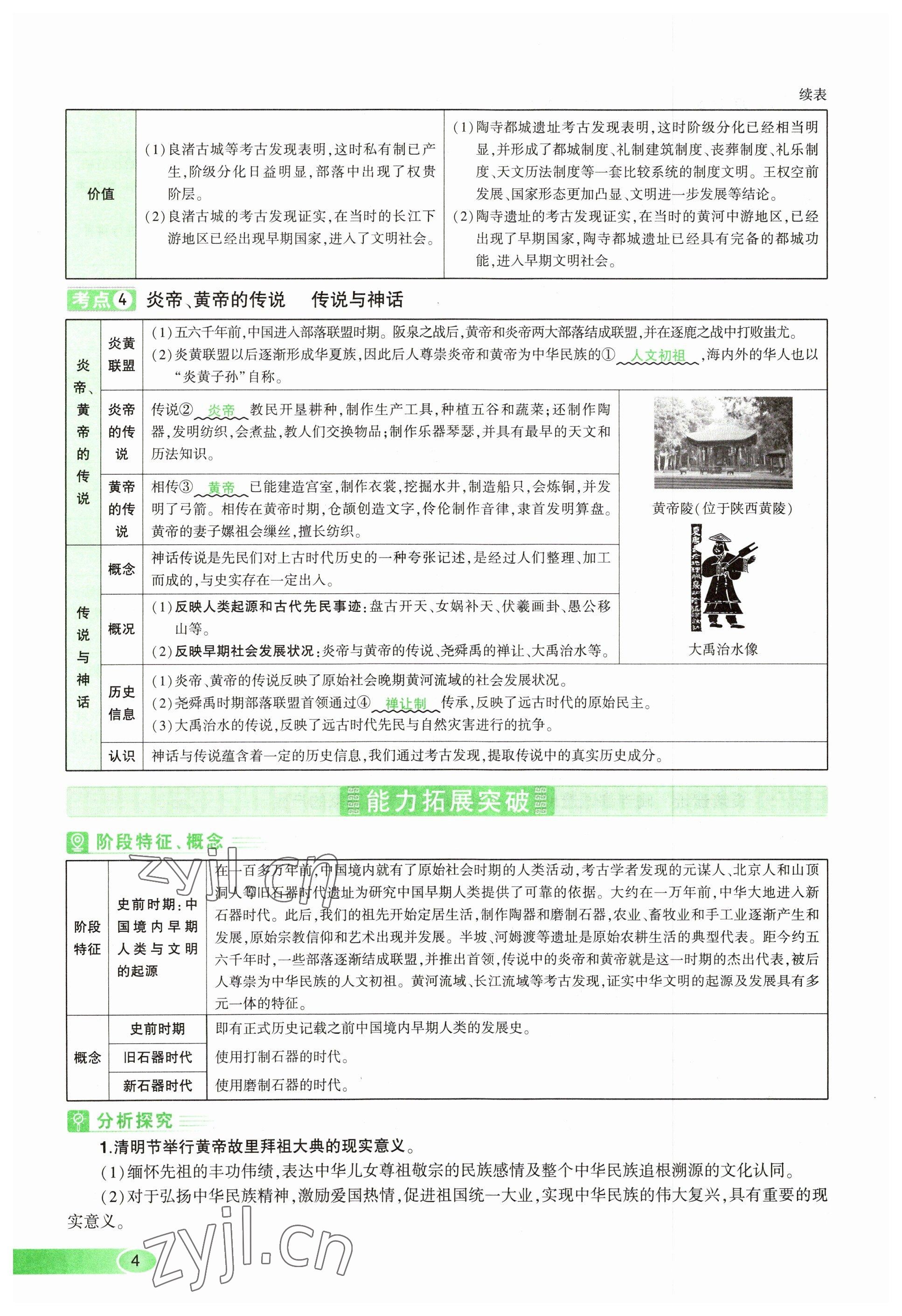 2023年河南中考命題非常解讀歷史 參考答案第4頁