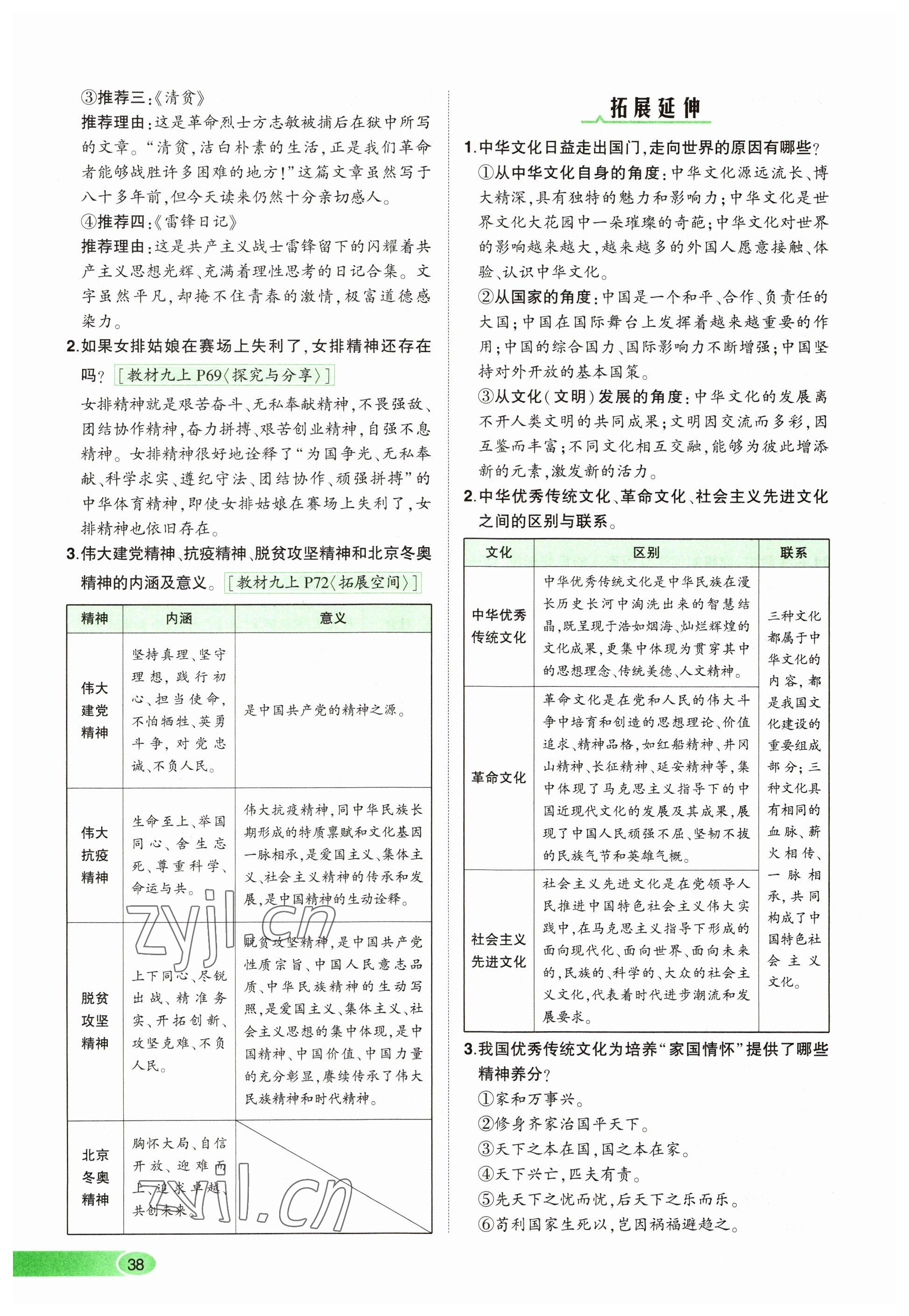 2023年河南中考命題非常解讀道德與法治 參考答案第34頁