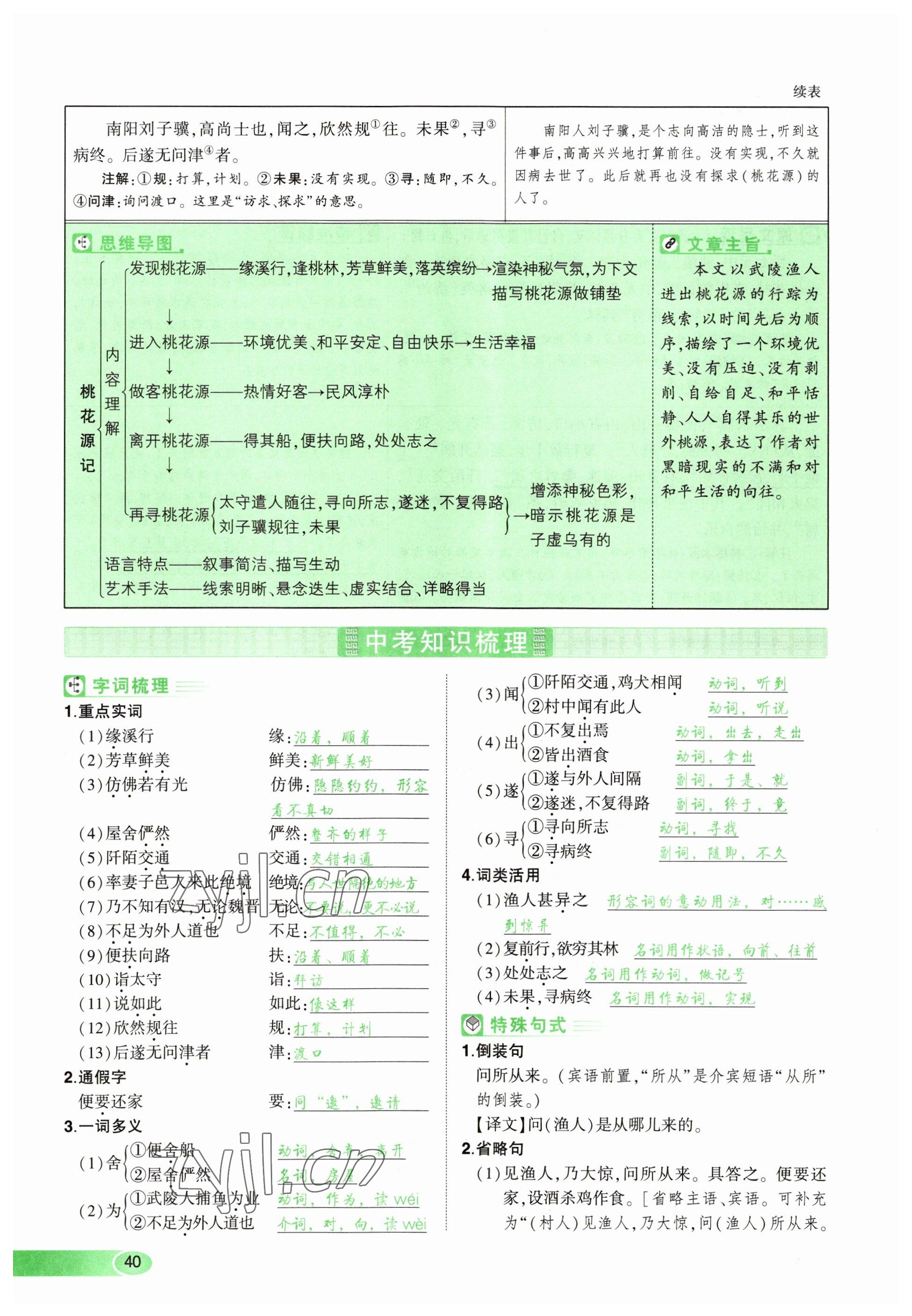 2023年河南中考命題非常解讀語文 參考答案第40頁