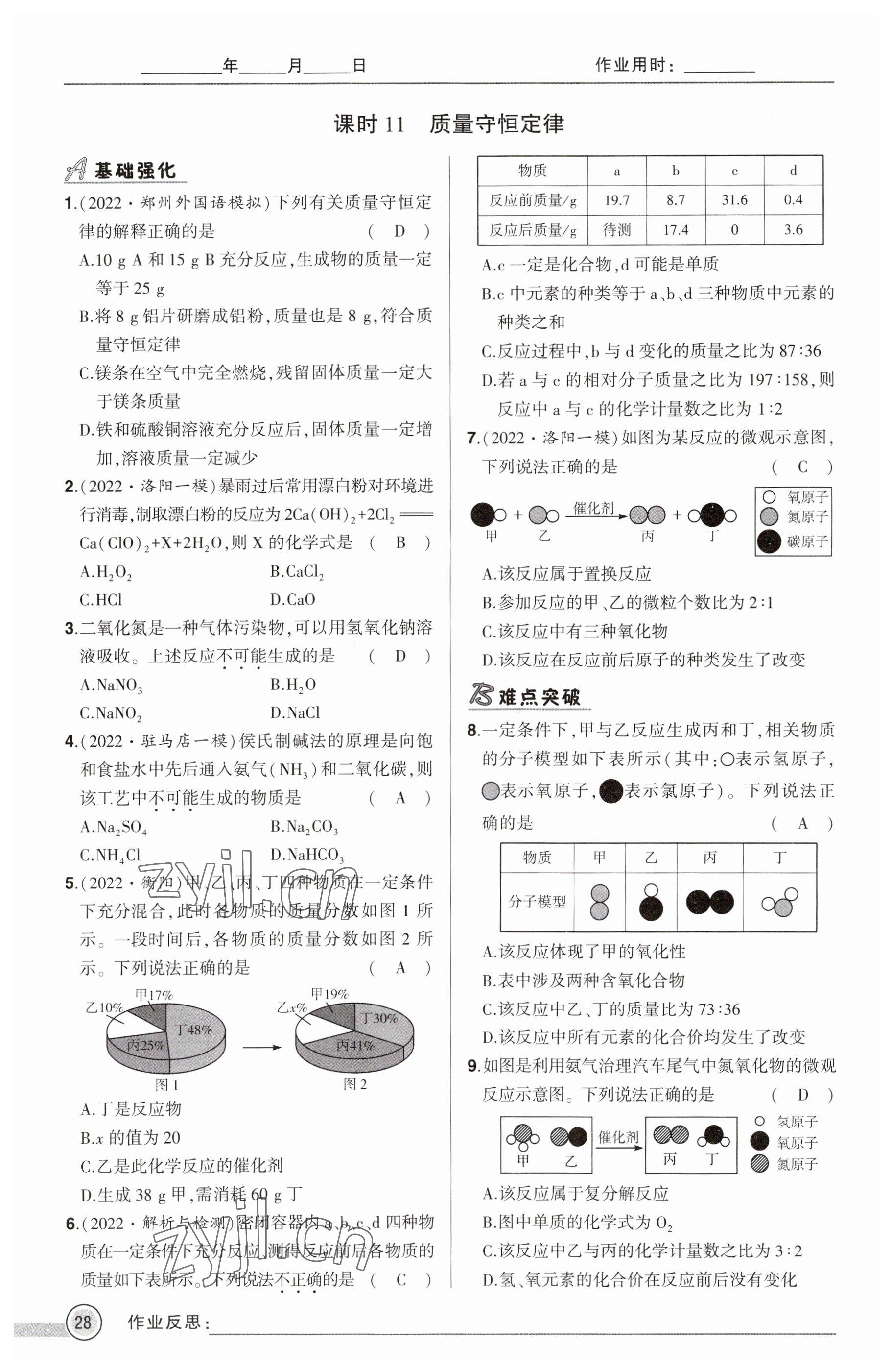 2023年河南中考命題非常解讀化學(xué) 參考答案第28頁