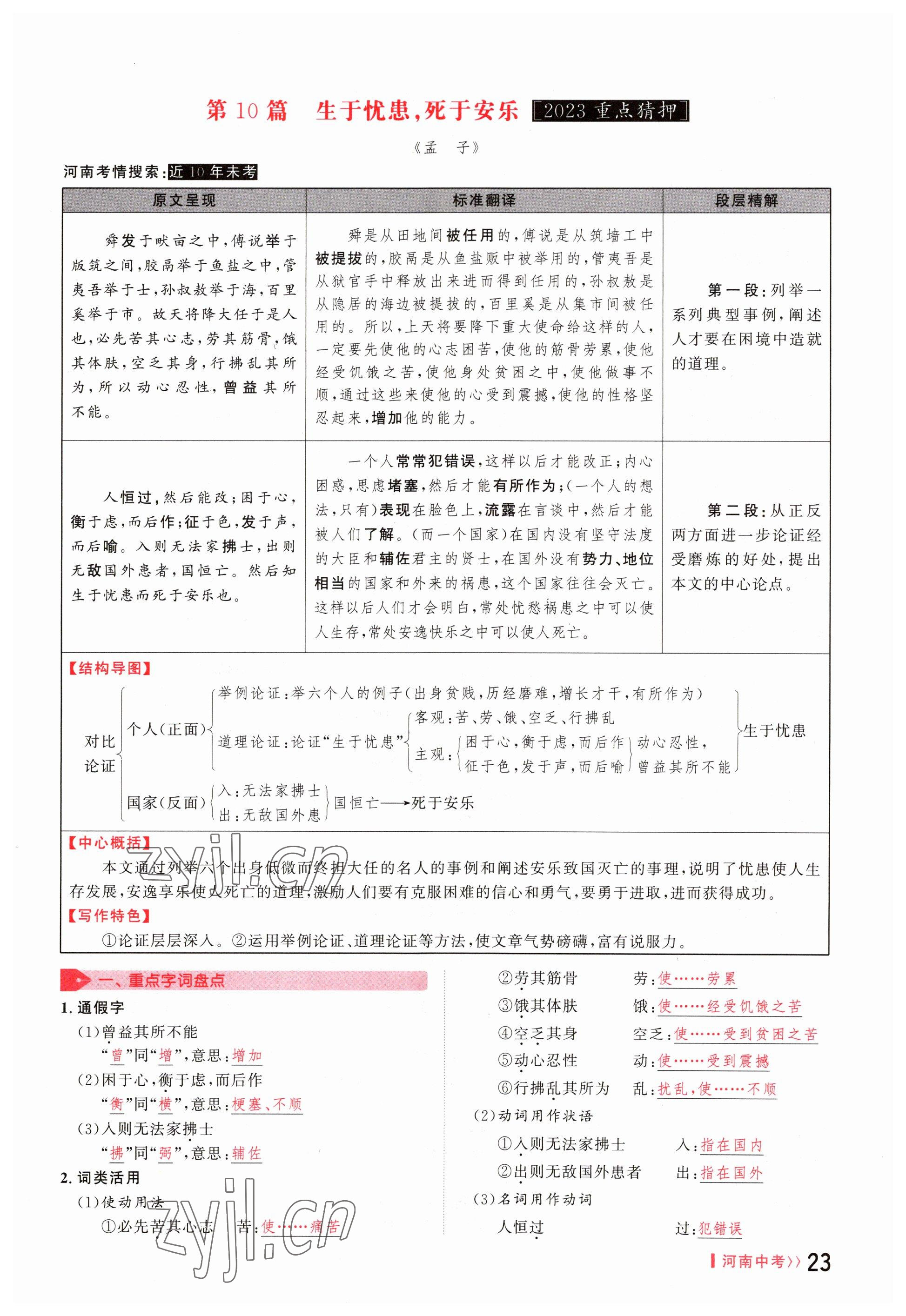 2023年硕源教育中考总复习名师解密语文河南专版 参考答案第23页