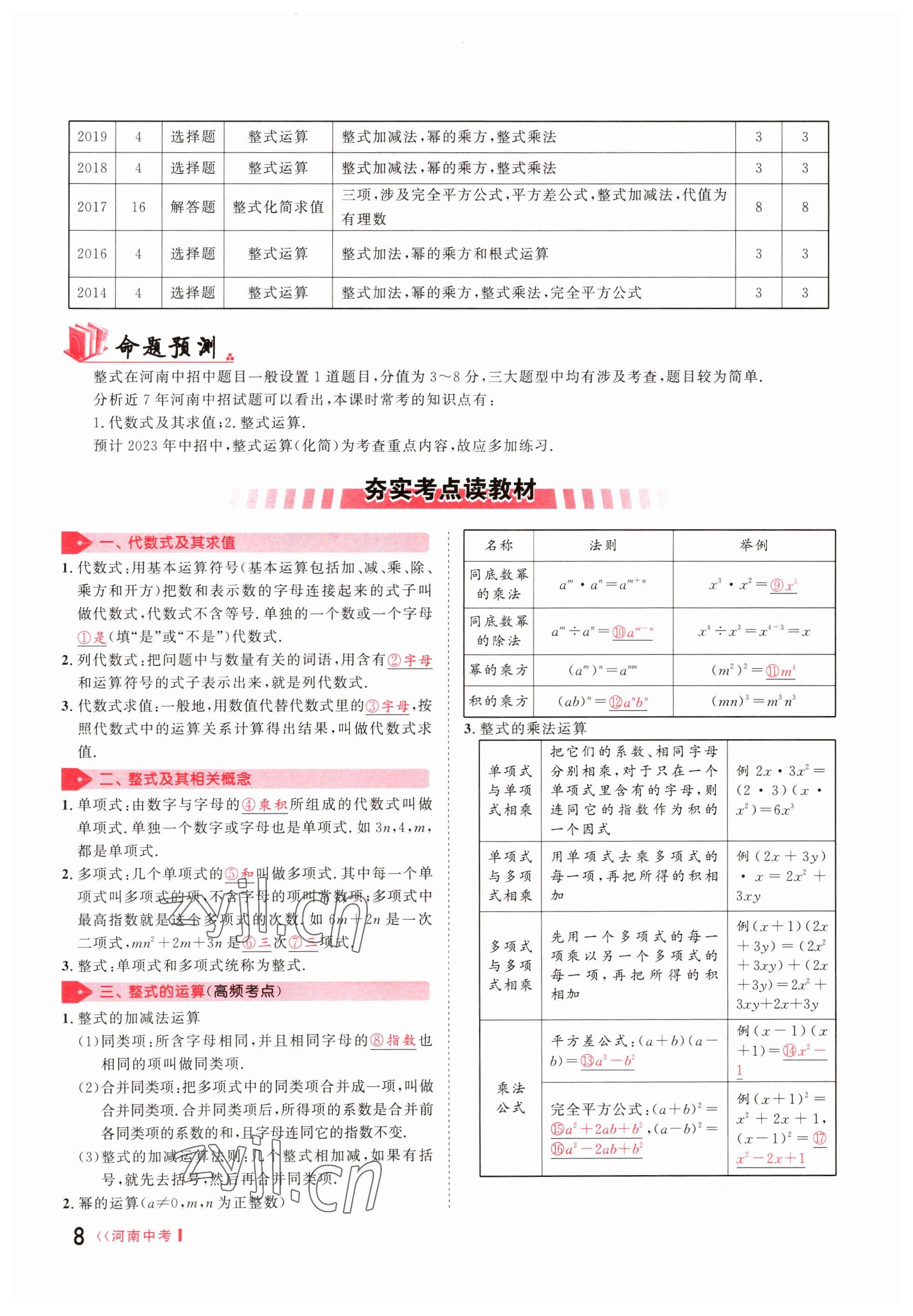 2023年碩源教育中考總復(fù)習(xí)名師解密數(shù)學(xué)河南專版 參考答案第7頁(yè)