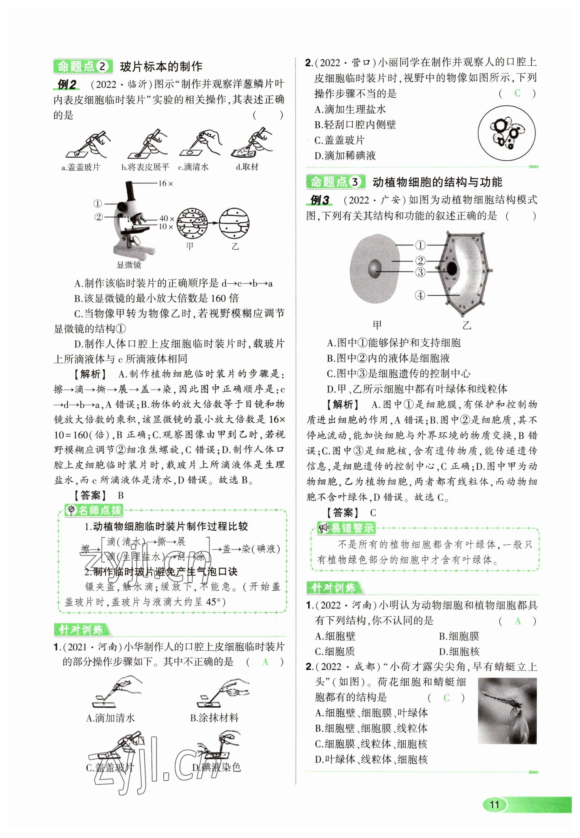 2023年河南中考命題非常解讀生物 參考答案第11頁