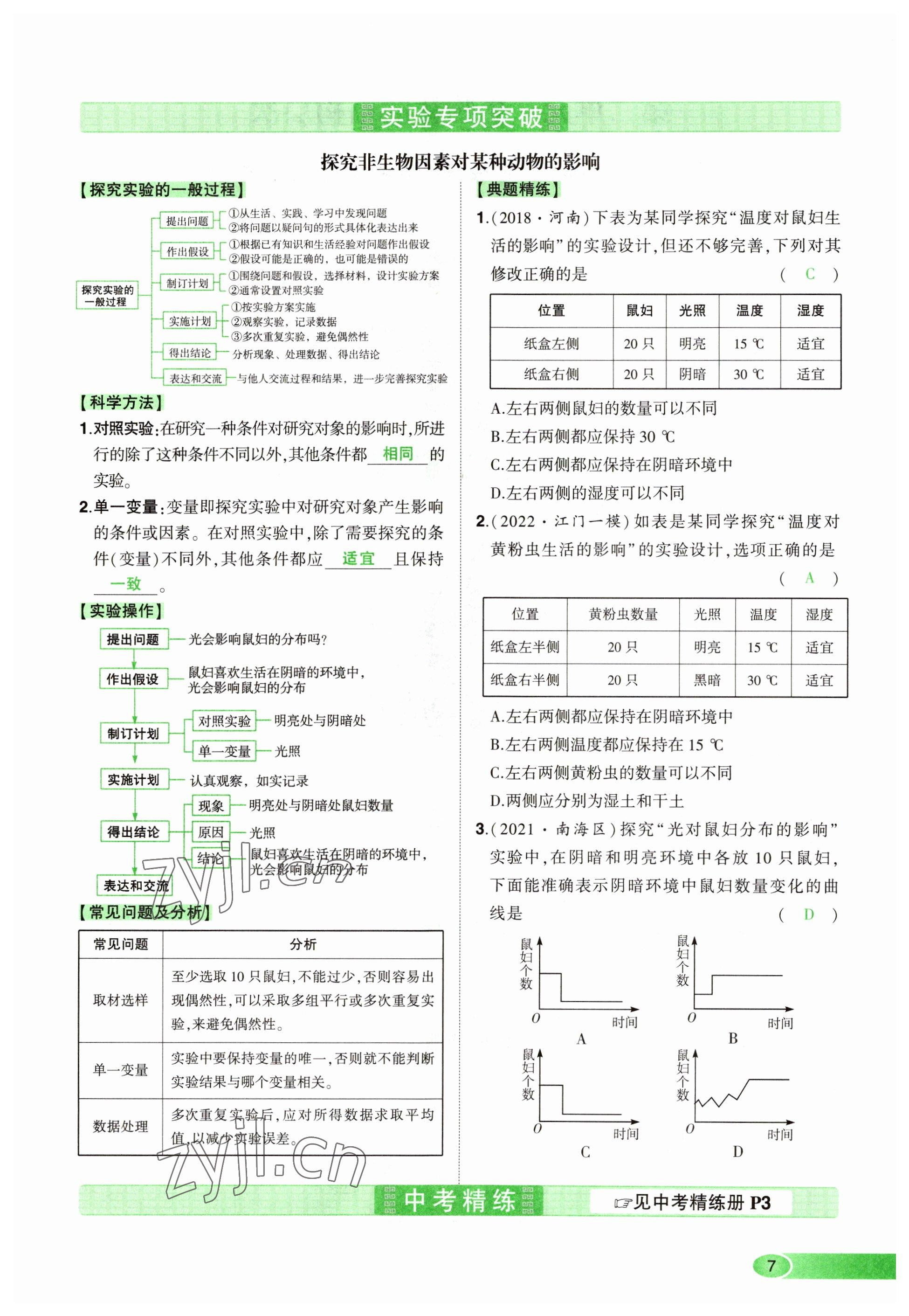 2023年河南中考命題非常解讀生物 參考答案第7頁