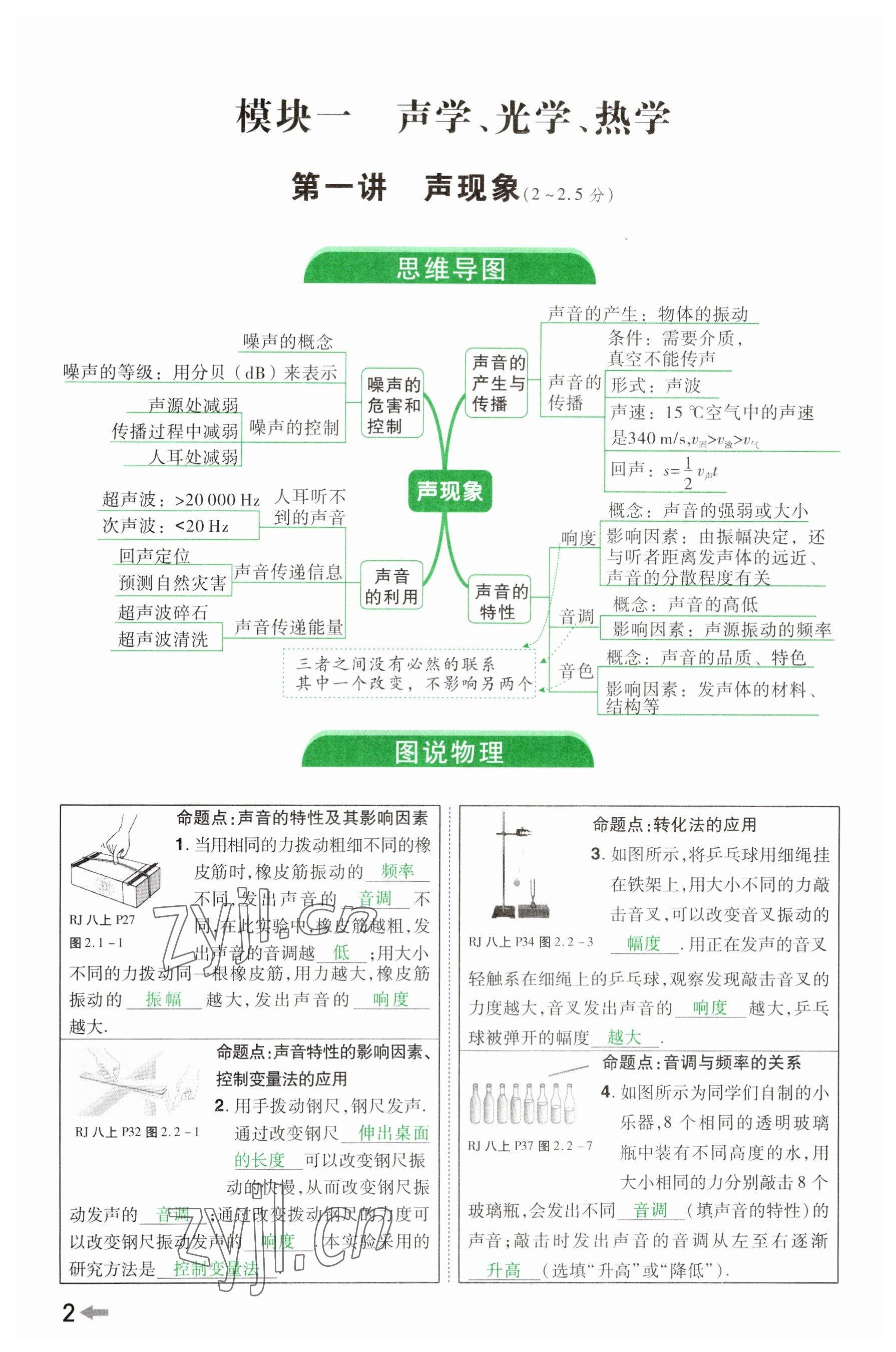 2023年領(lǐng)揚(yáng)文化中考研究物理河南專版 參考答案第1頁(yè)
