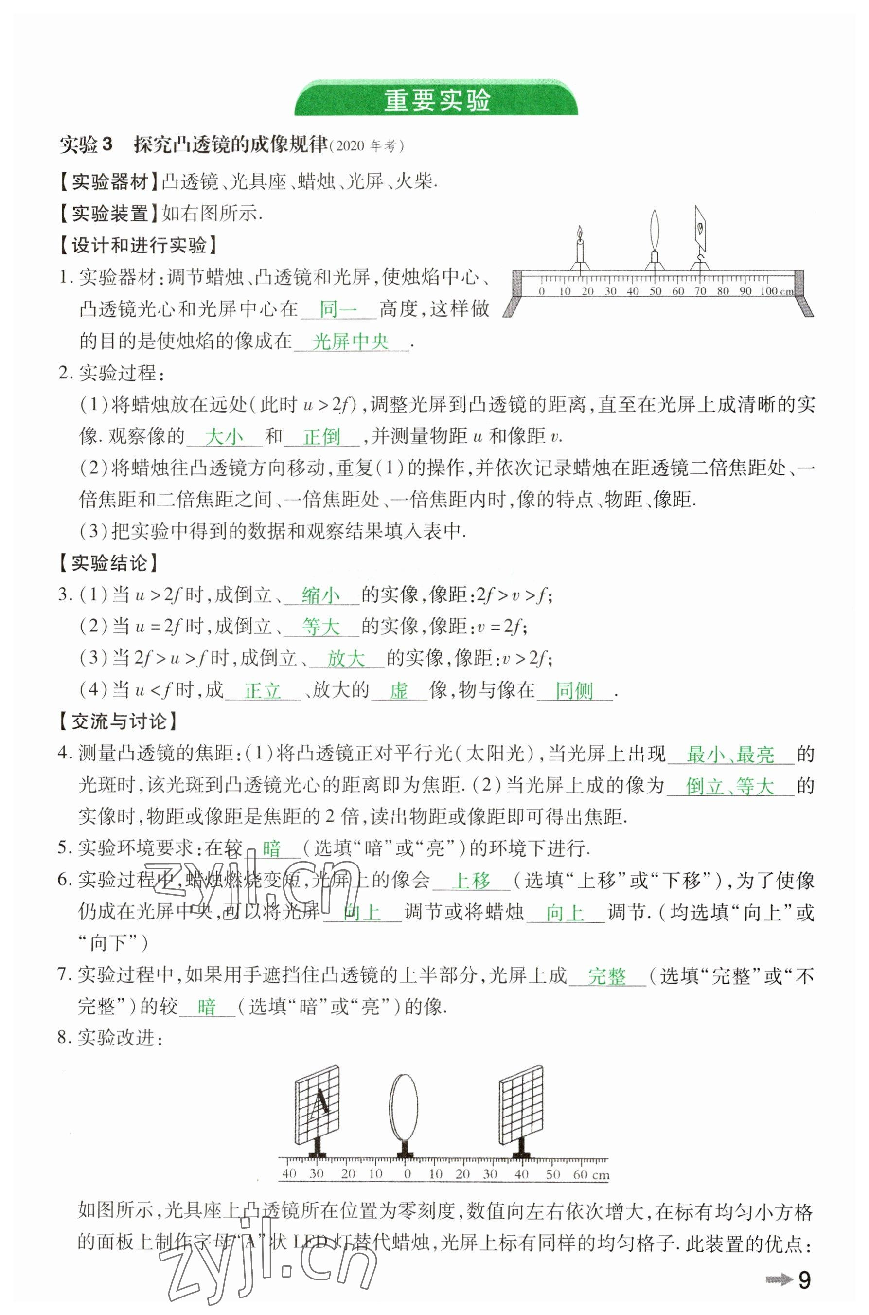 2023年領(lǐng)揚(yáng)文化中考研究物理河南專版 參考答案第8頁