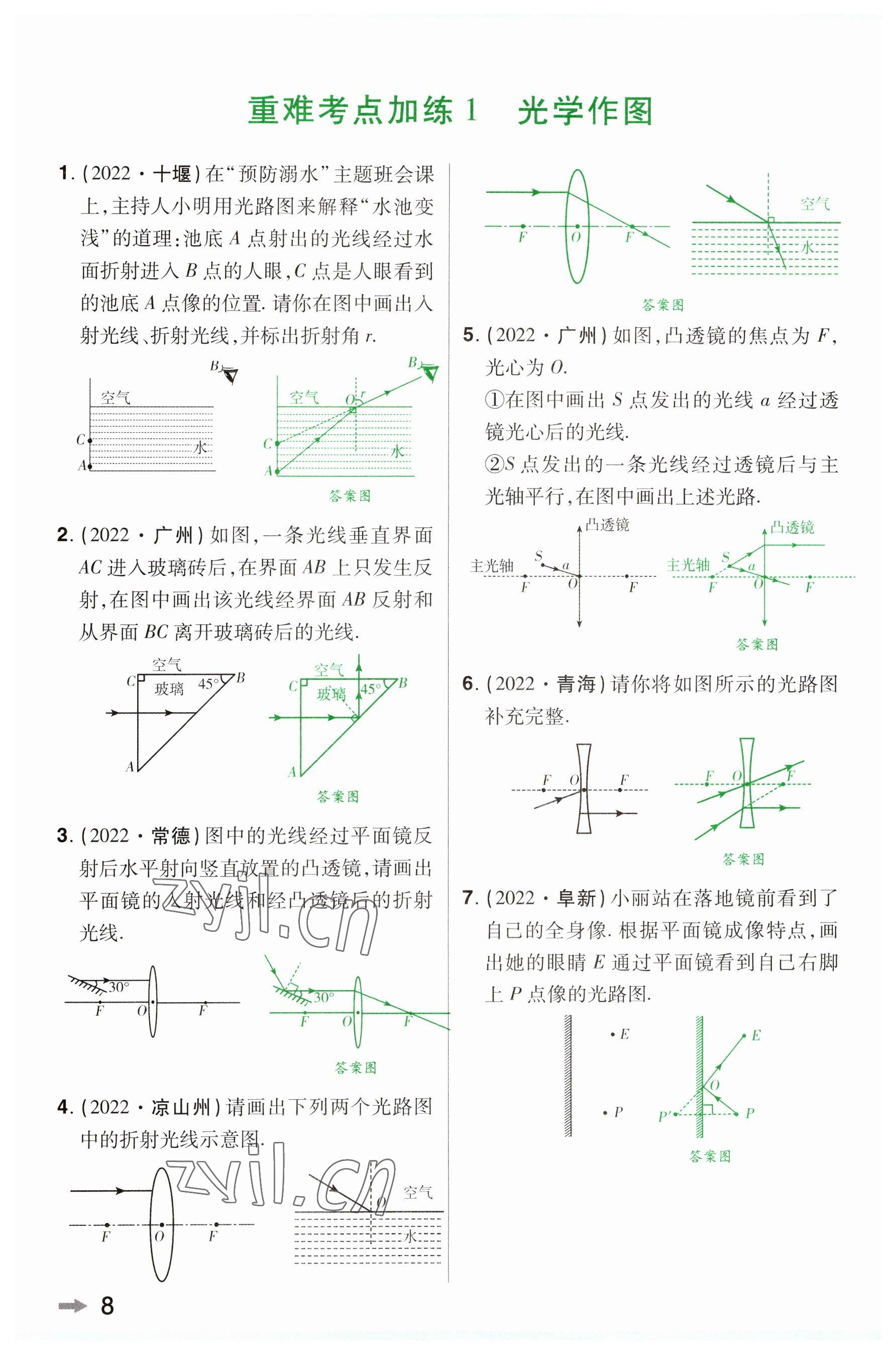 2023年領揚文化中考研究物理河南專版 參考答案第7頁