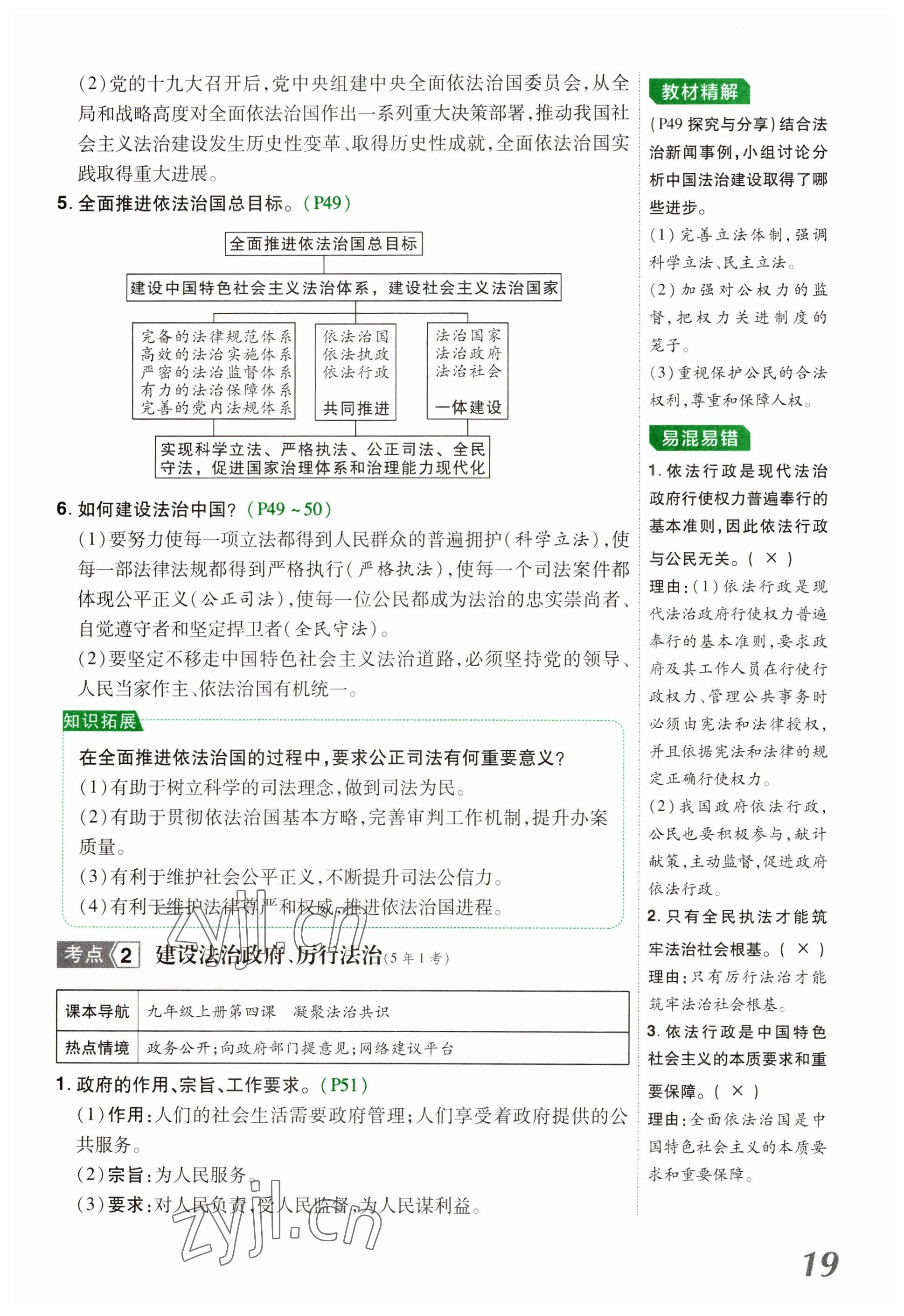 2023年領(lǐng)揚文化中考研究道德與法治河南專版 參考答案第19頁