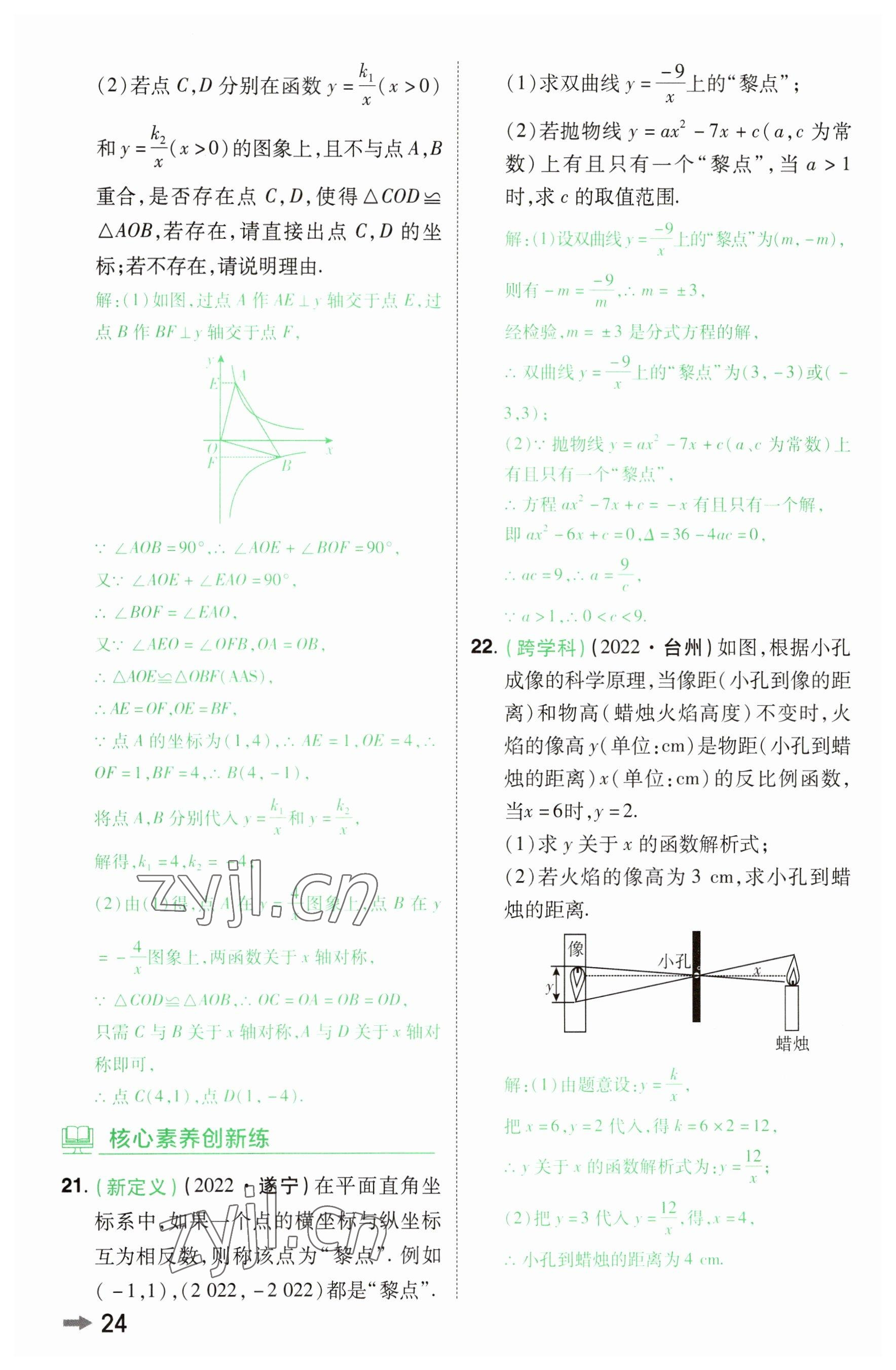 2023年領(lǐng)揚文化中考研究數(shù)學(xué)河南專版 參考答案第23頁