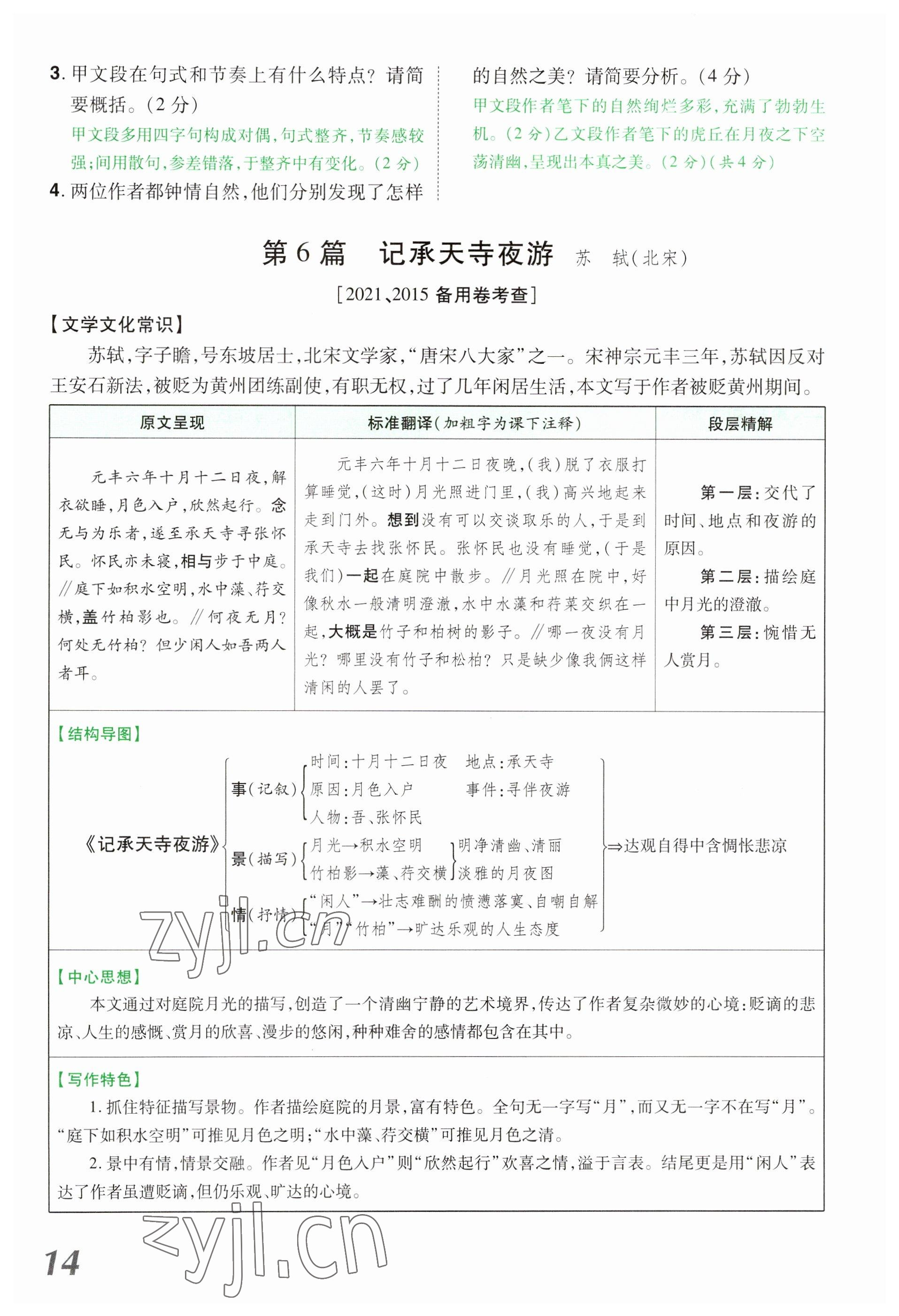 2023年領(lǐng)揚文化中考研究語文河南專版 參考答案第14頁
