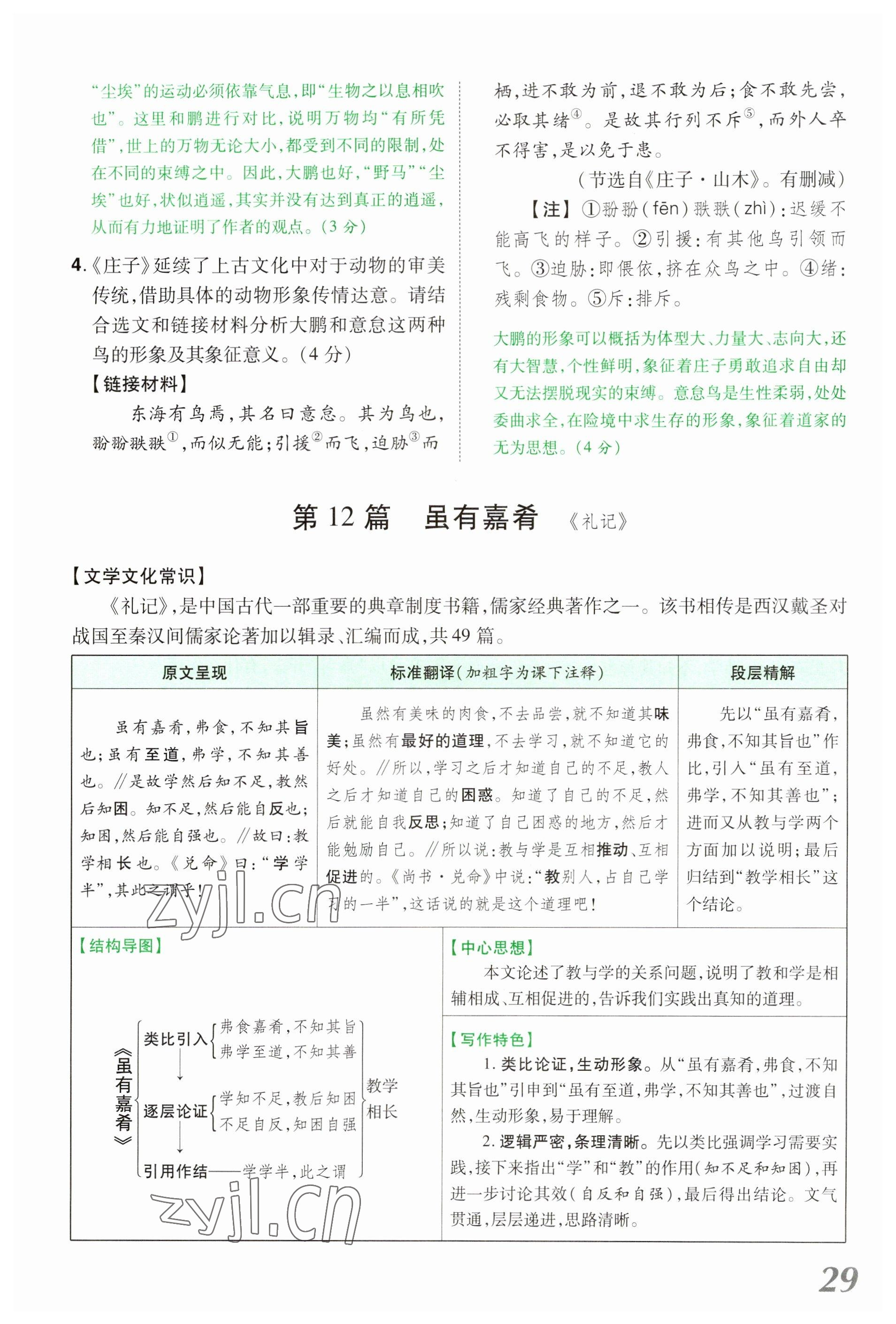 2023年領(lǐng)揚(yáng)文化中考研究語(yǔ)文河南專版 參考答案第29頁(yè)