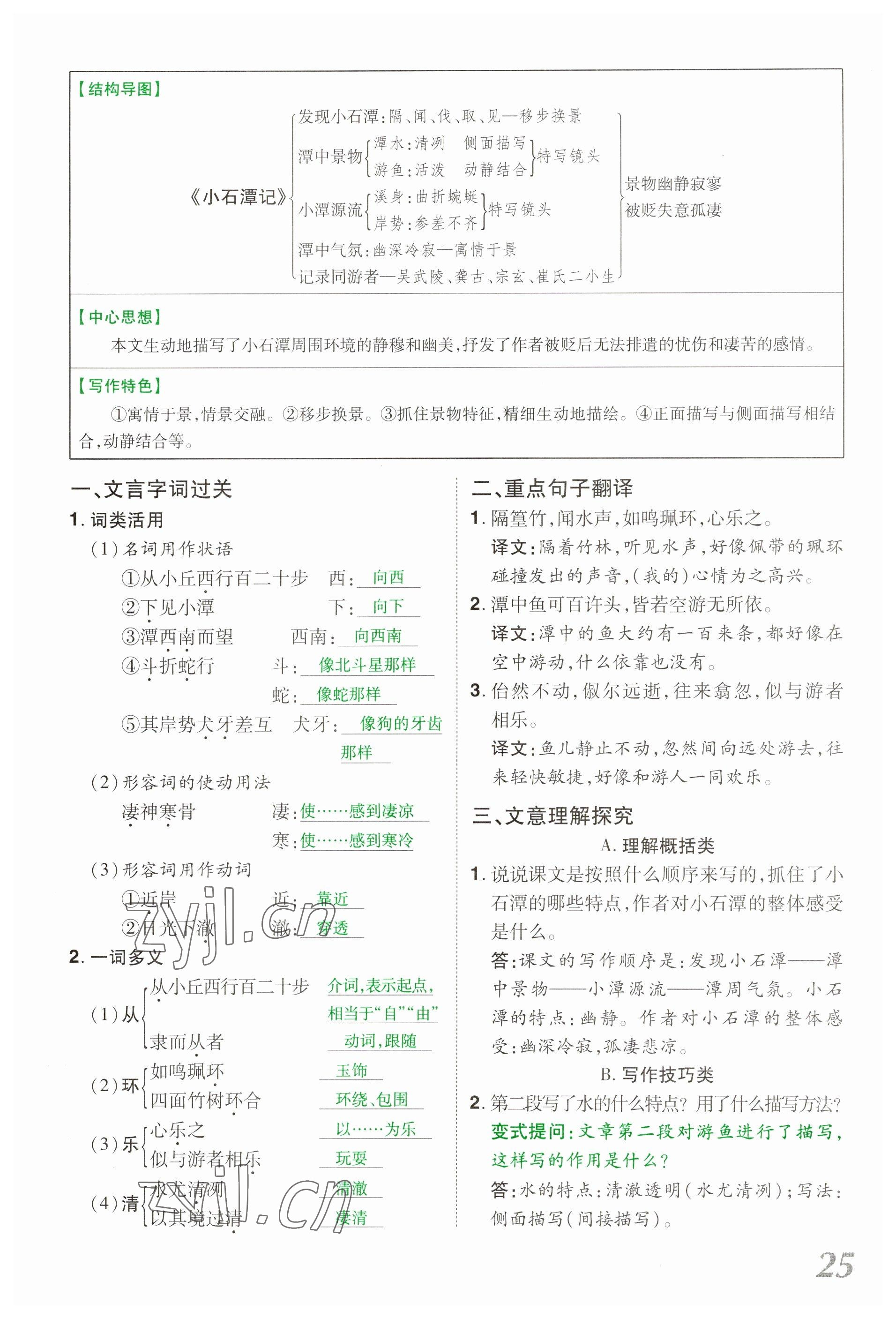 2023年領(lǐng)揚(yáng)文化中考研究語文河南專版 參考答案第25頁