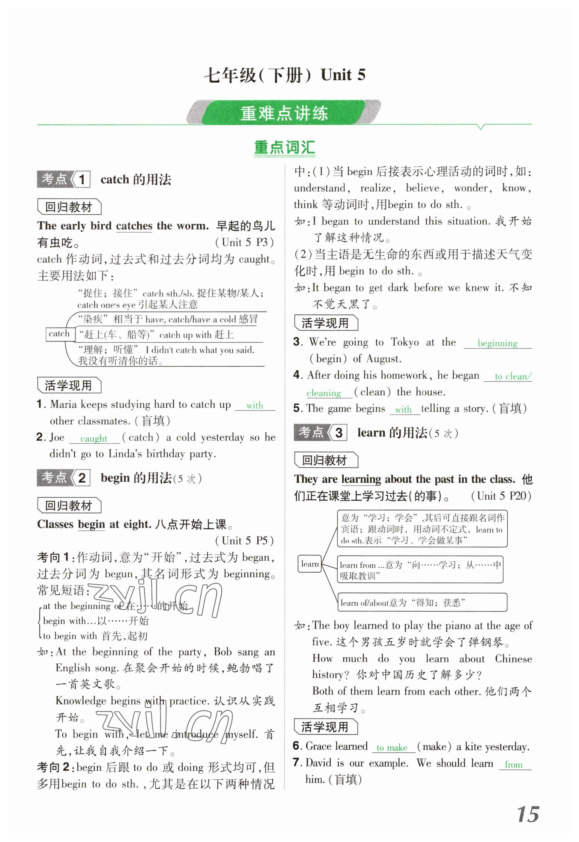 2023年領(lǐng)揚(yáng)文化中考研究英語河南專版 參考答案第15頁