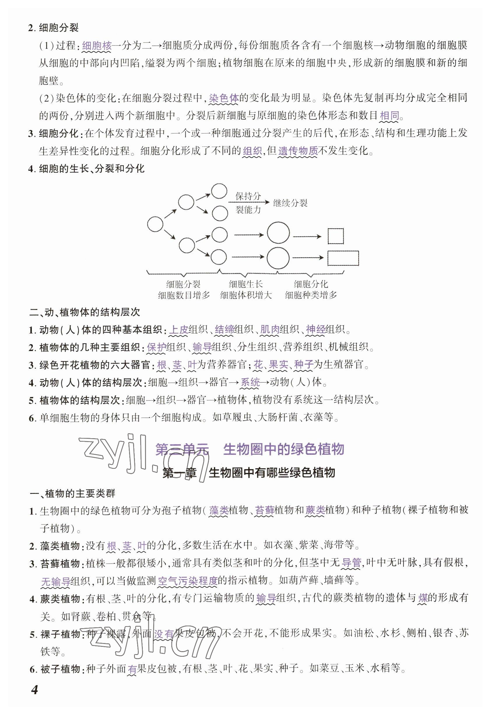 2023年中考通生物河南专版 参考答案第4页