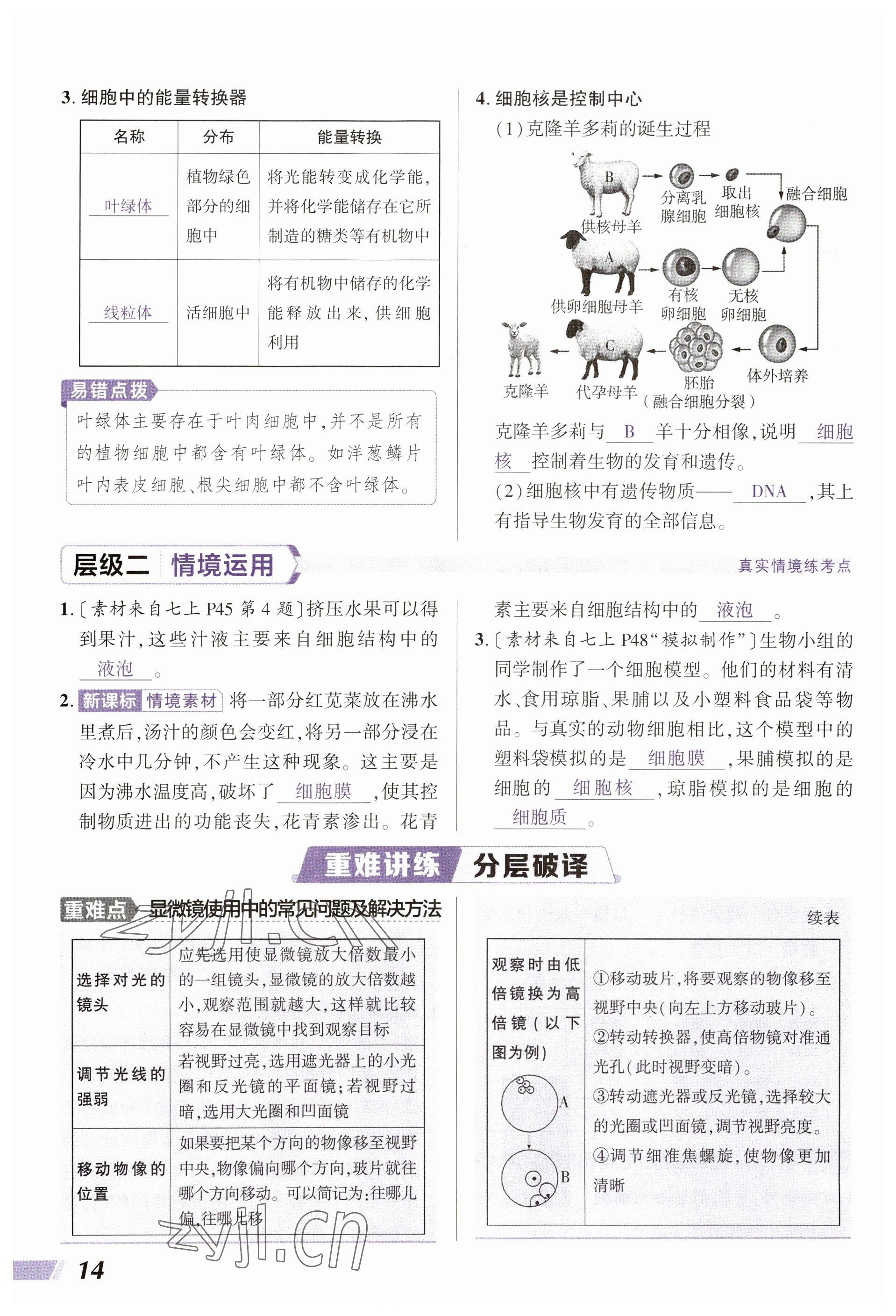 2023年中考通生物河南專版 參考答案第14頁(yè)