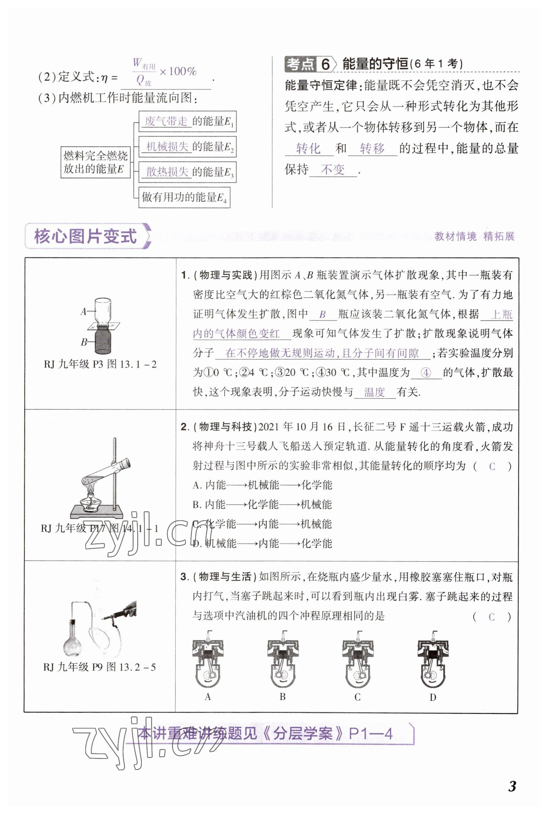 2023年中考通物理河南專版 參考答案第3頁(yè)