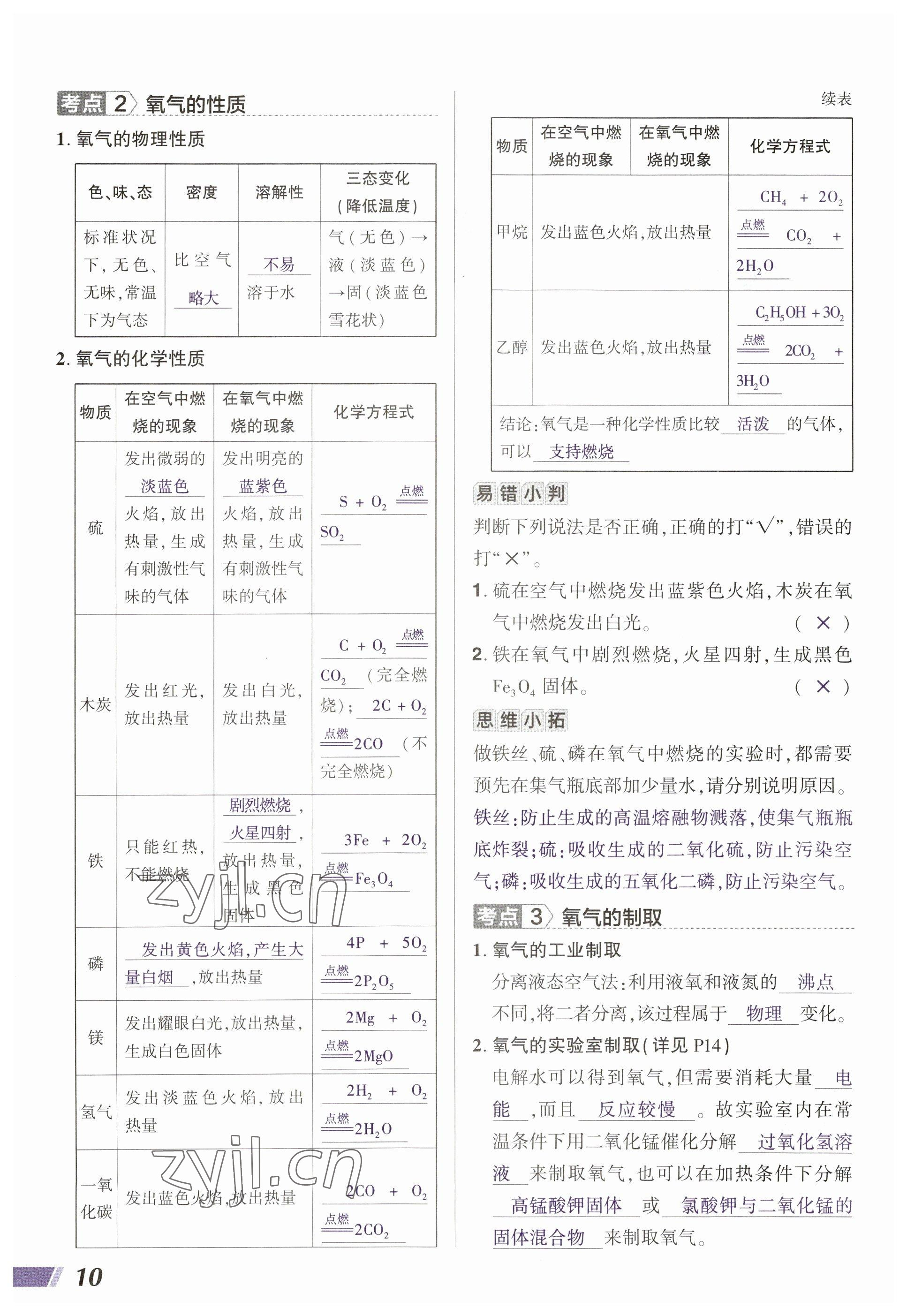 2023年中考通化學河南專版 參考答案第10頁