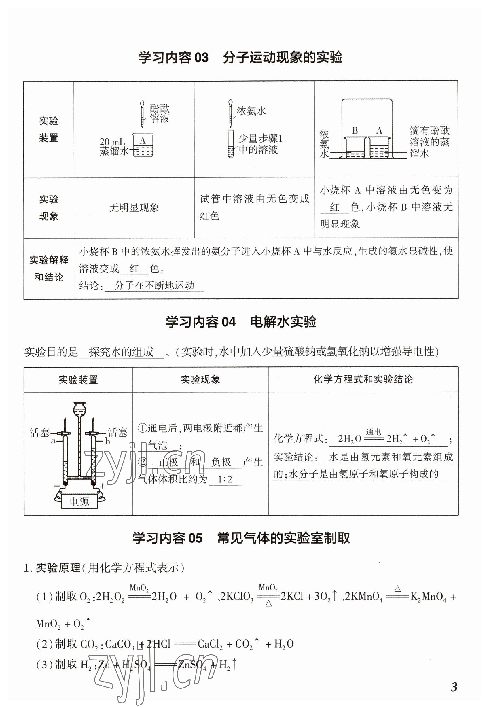 2023年中考通化學(xué)河南專版 參考答案第3頁