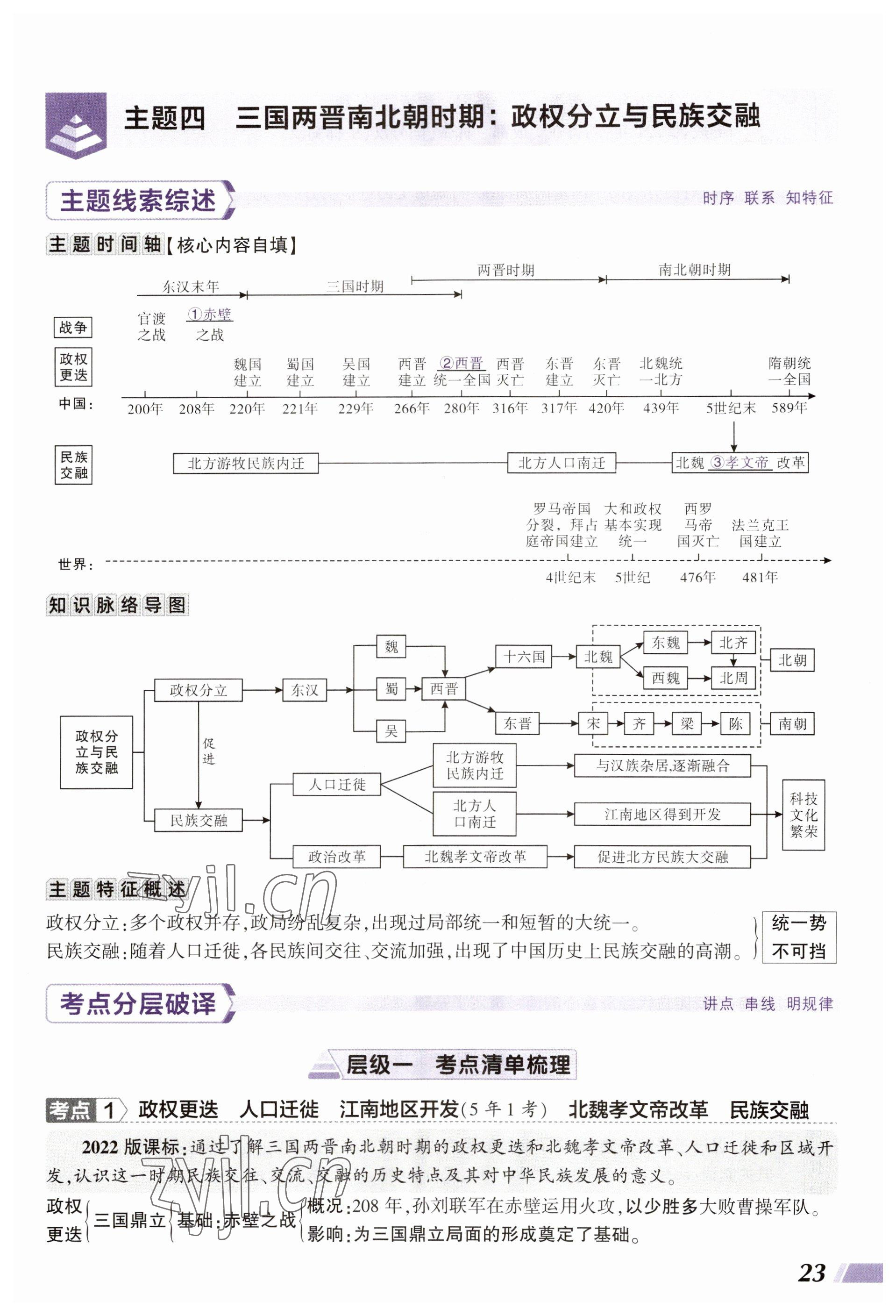 2023年中考通歷史河南專版 參考答案第23頁(yè)