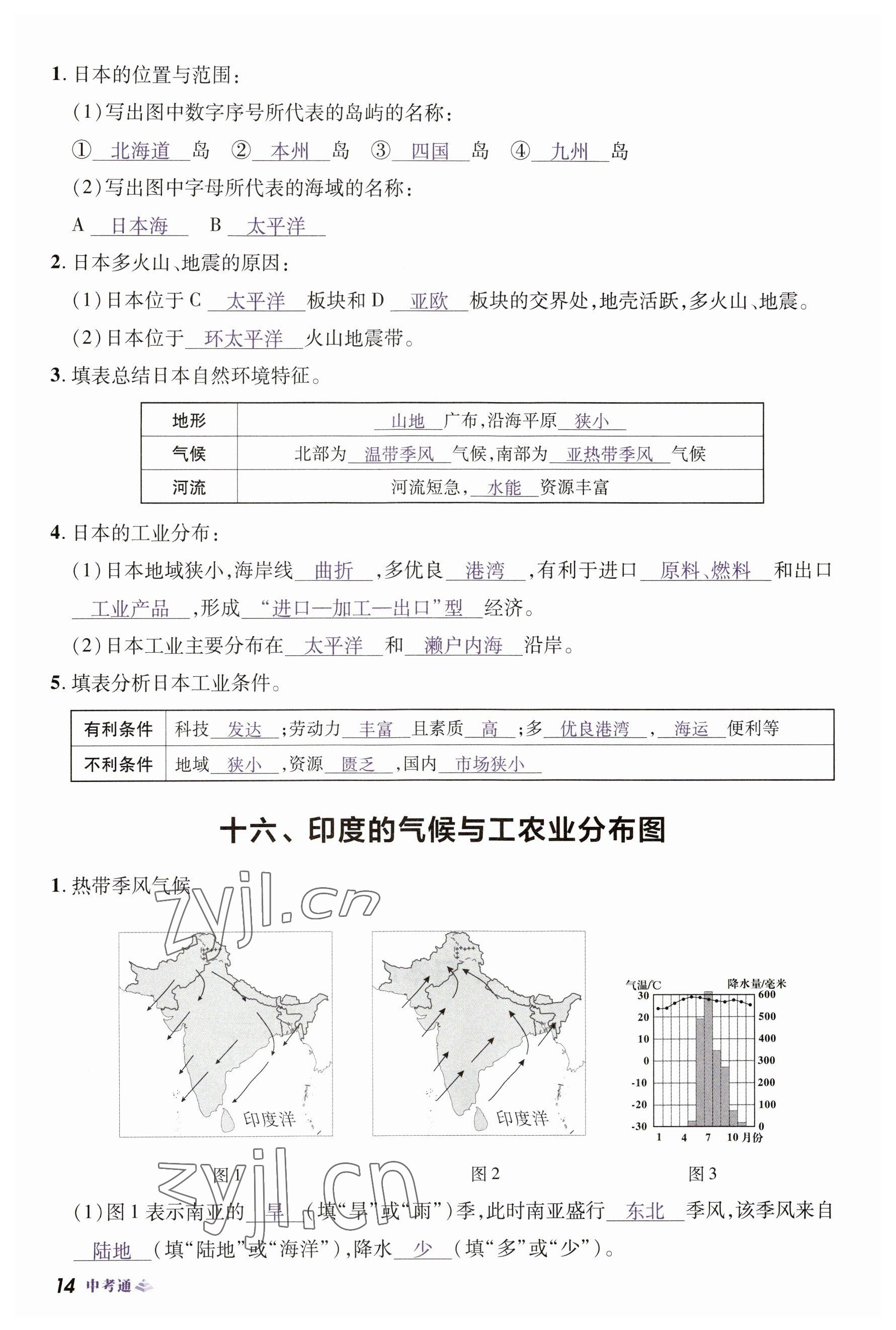 2023年中考通地理河南專版 參考答案第14頁