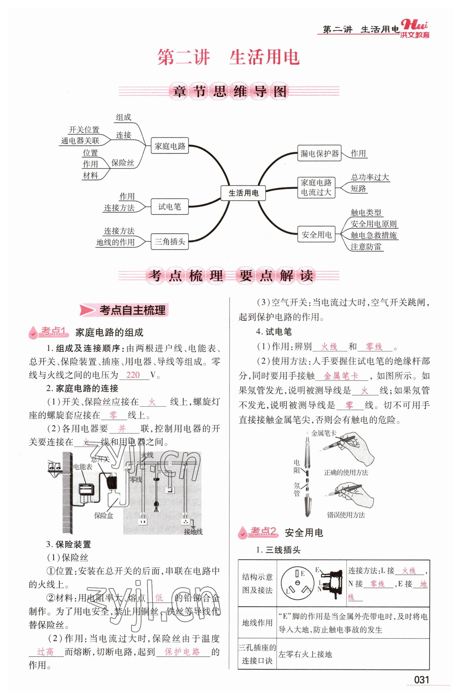 2023年洪文教育最新中考物理河南專版 參考答案第31頁