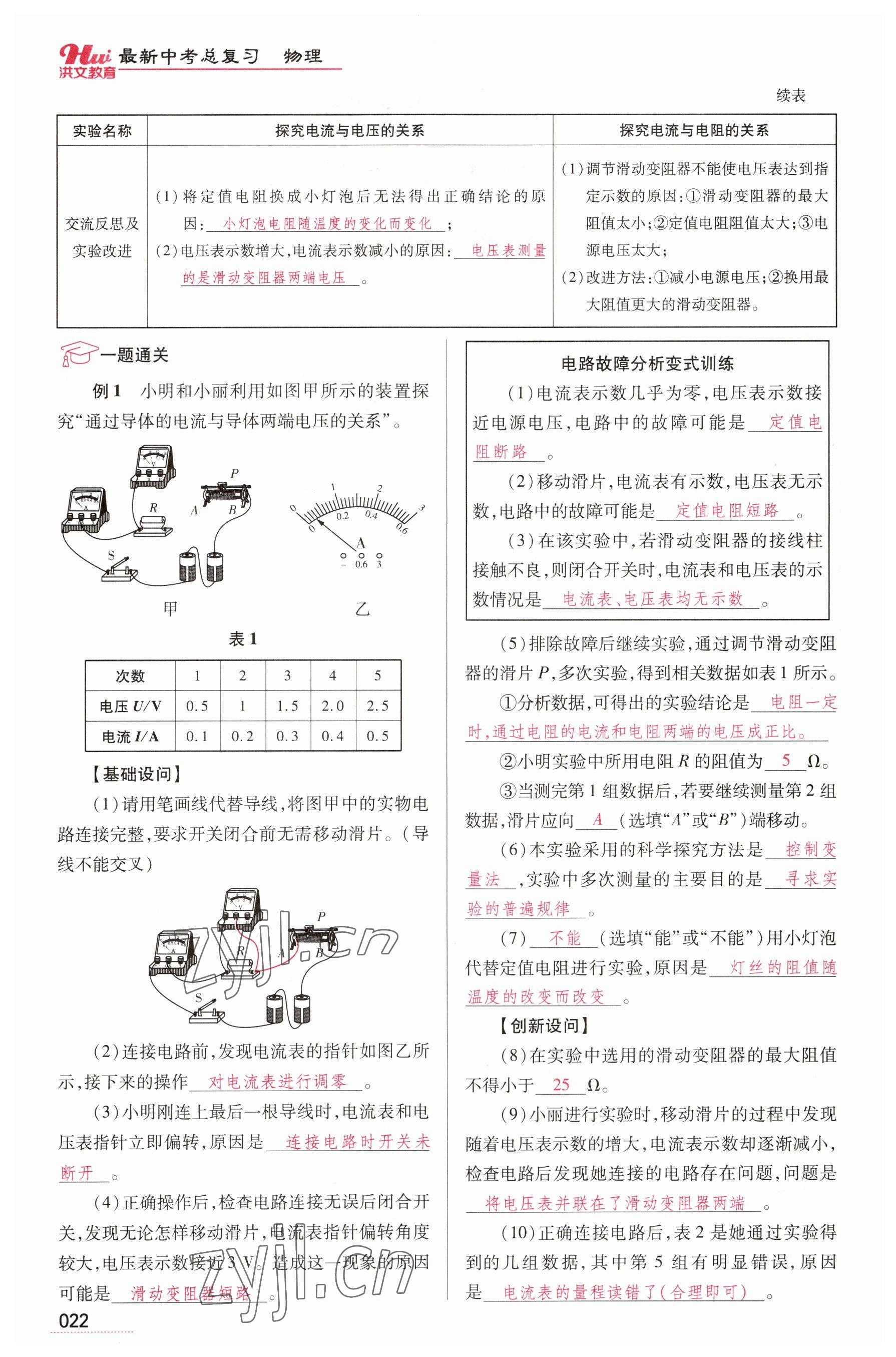 2023年洪文教育最新中考物理河南專版 參考答案第22頁