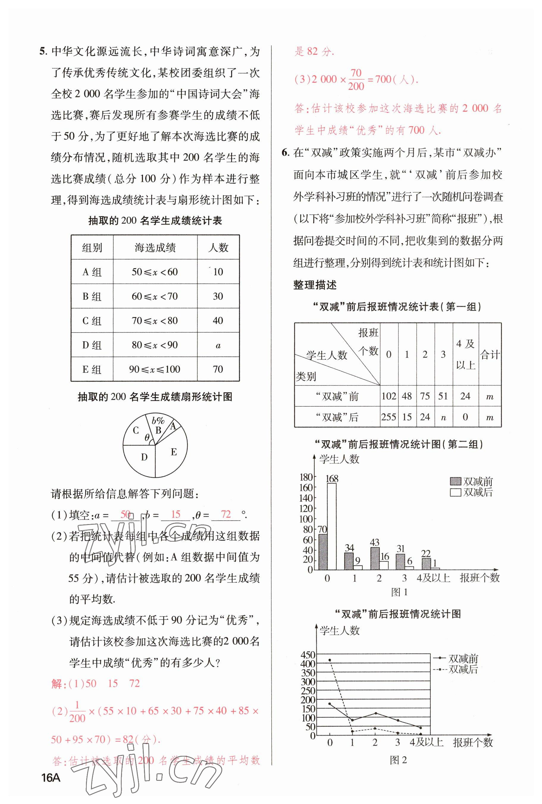 2023年洪文教育最新中考数学河南专版 参考答案第16页