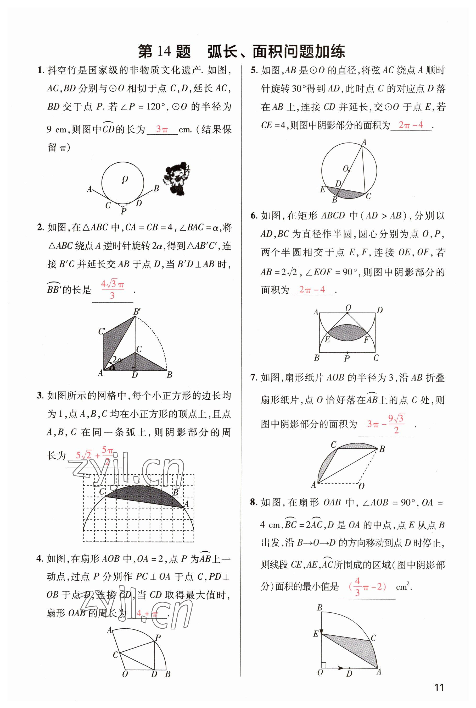 2023年洪文教育最新中考數(shù)學(xué)河南專版 參考答案第11頁