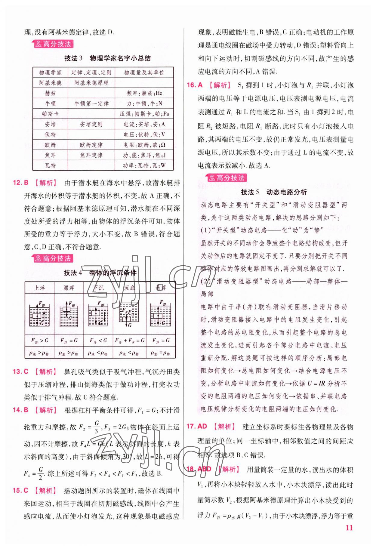 2023年金考卷江西中考45套匯編物理 第11頁(yè)