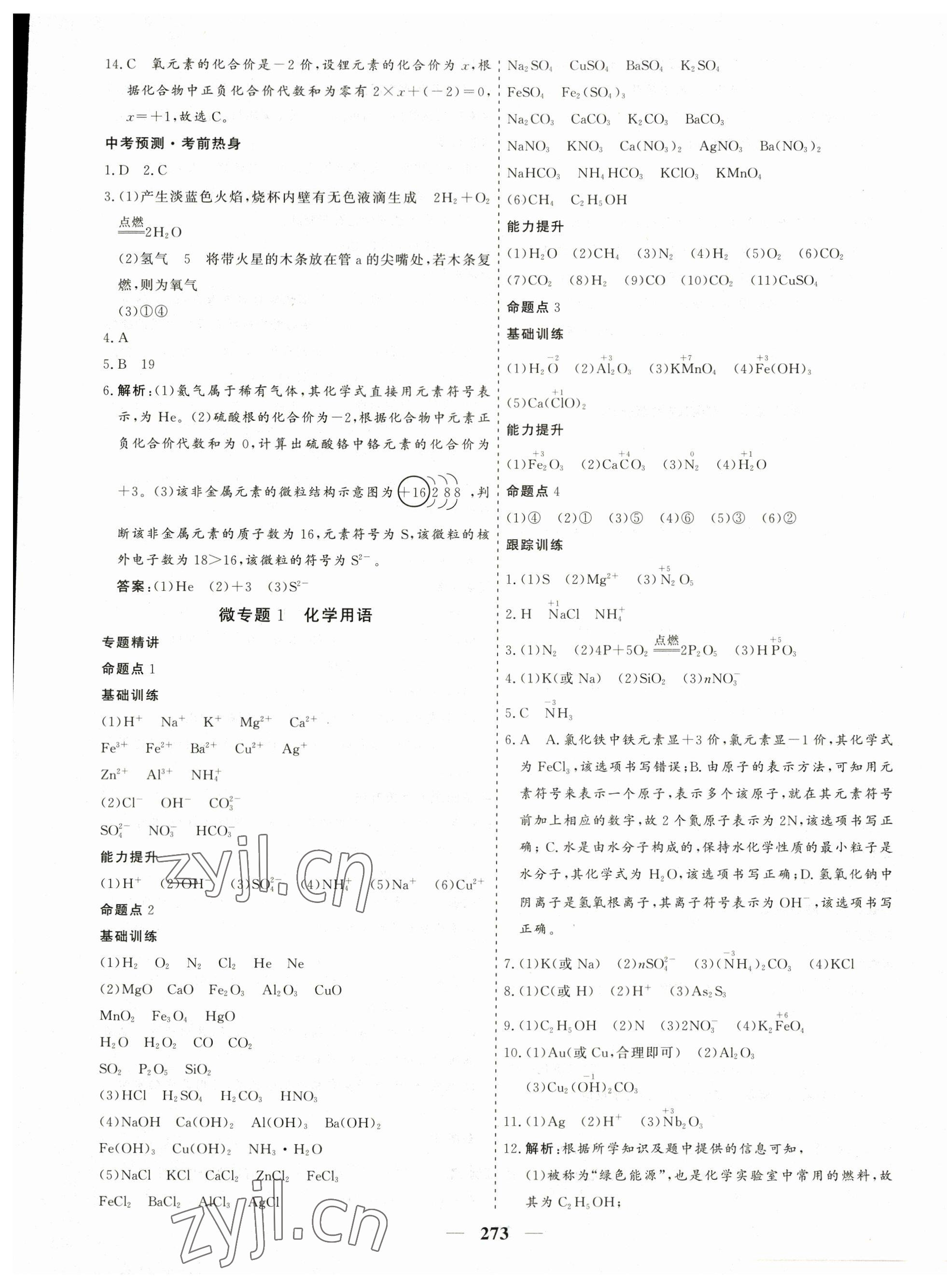2023年優(yōu)化探究中考總復(fù)習(xí)化學(xué)江西專版 第5頁