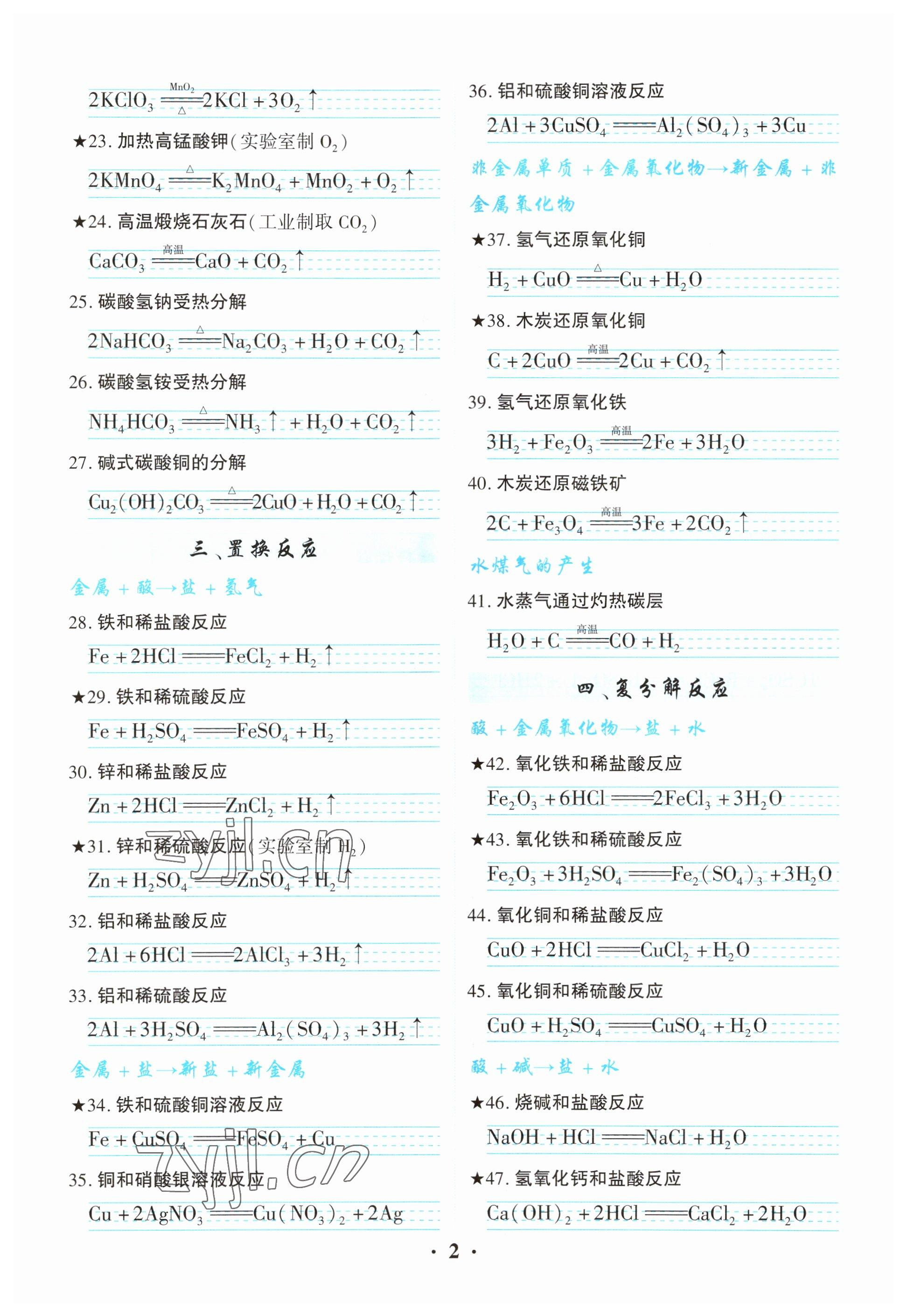 2023年721中考總復(fù)習(xí)化學(xué) 參考答案第2頁
