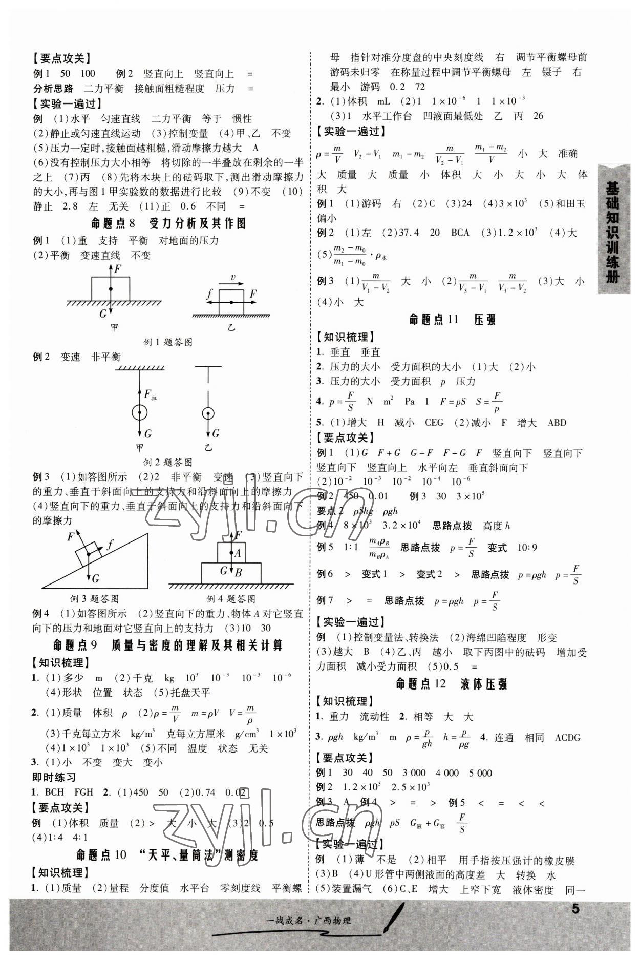 2023年一战成名考前新方案物理人教版广西专版 第5页