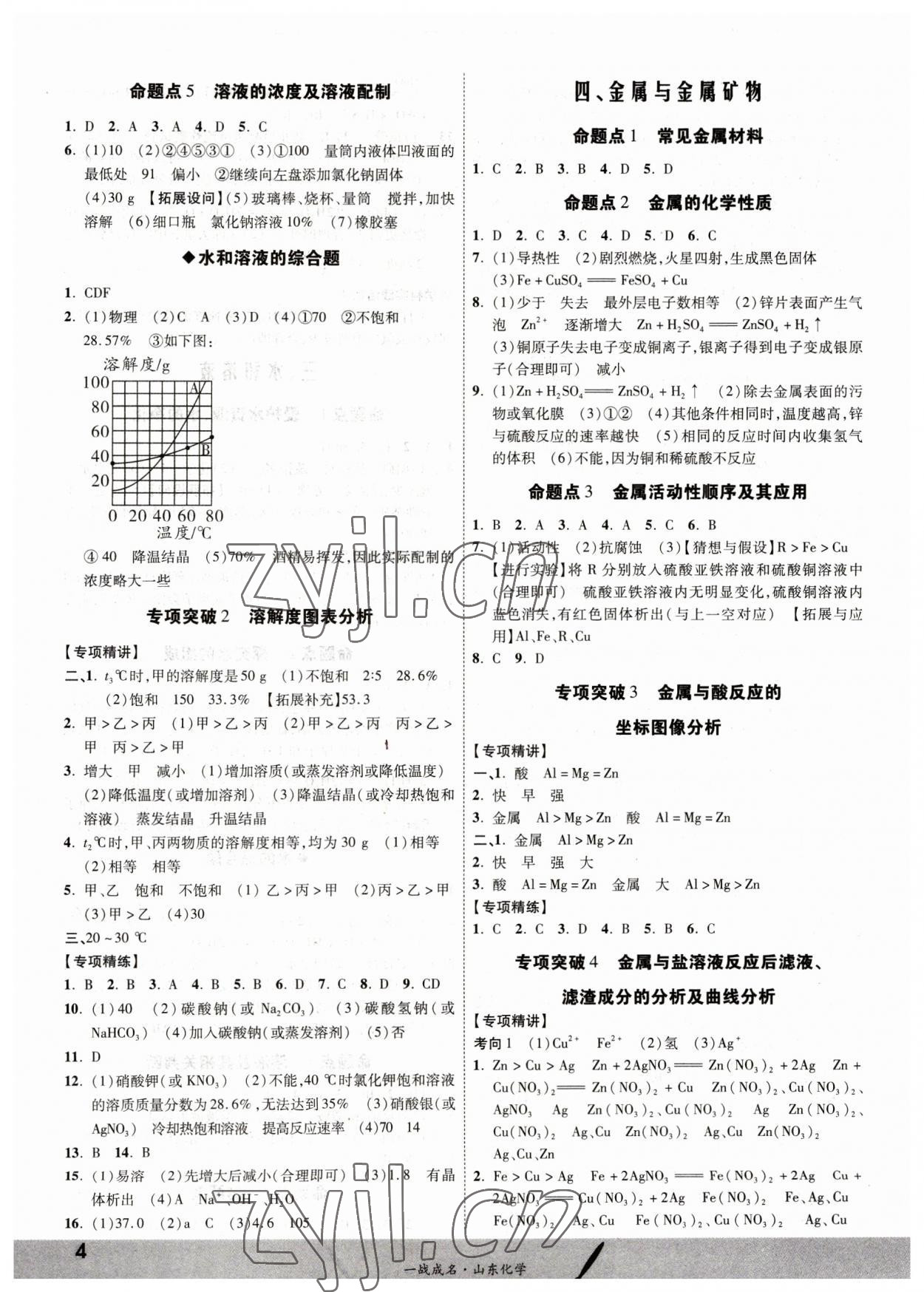 2023年一戰(zhàn)成名中考備考新思路化學山東專版 第4頁