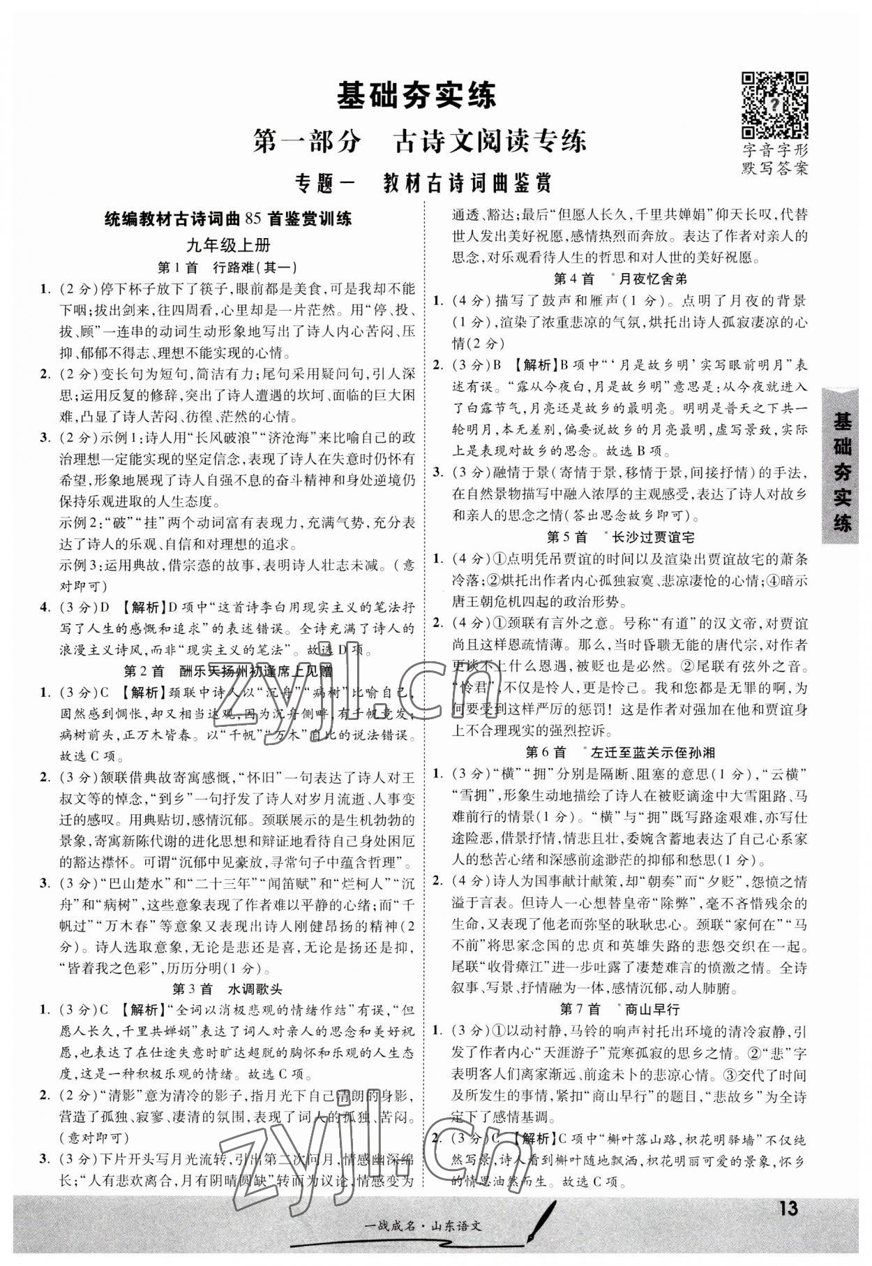 2023年一戰(zhàn)成名中考備考新思路語文山東專版 第13頁