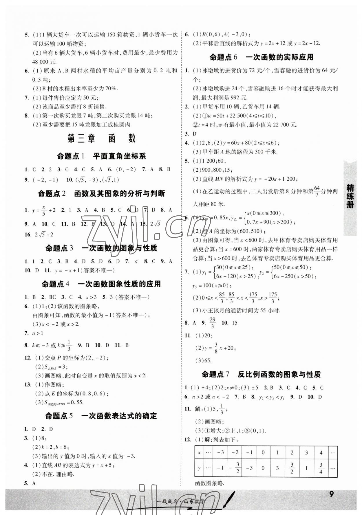 2023年一戰(zhàn)成名中考備考新思路數(shù)學(xué)山東專版 第9頁