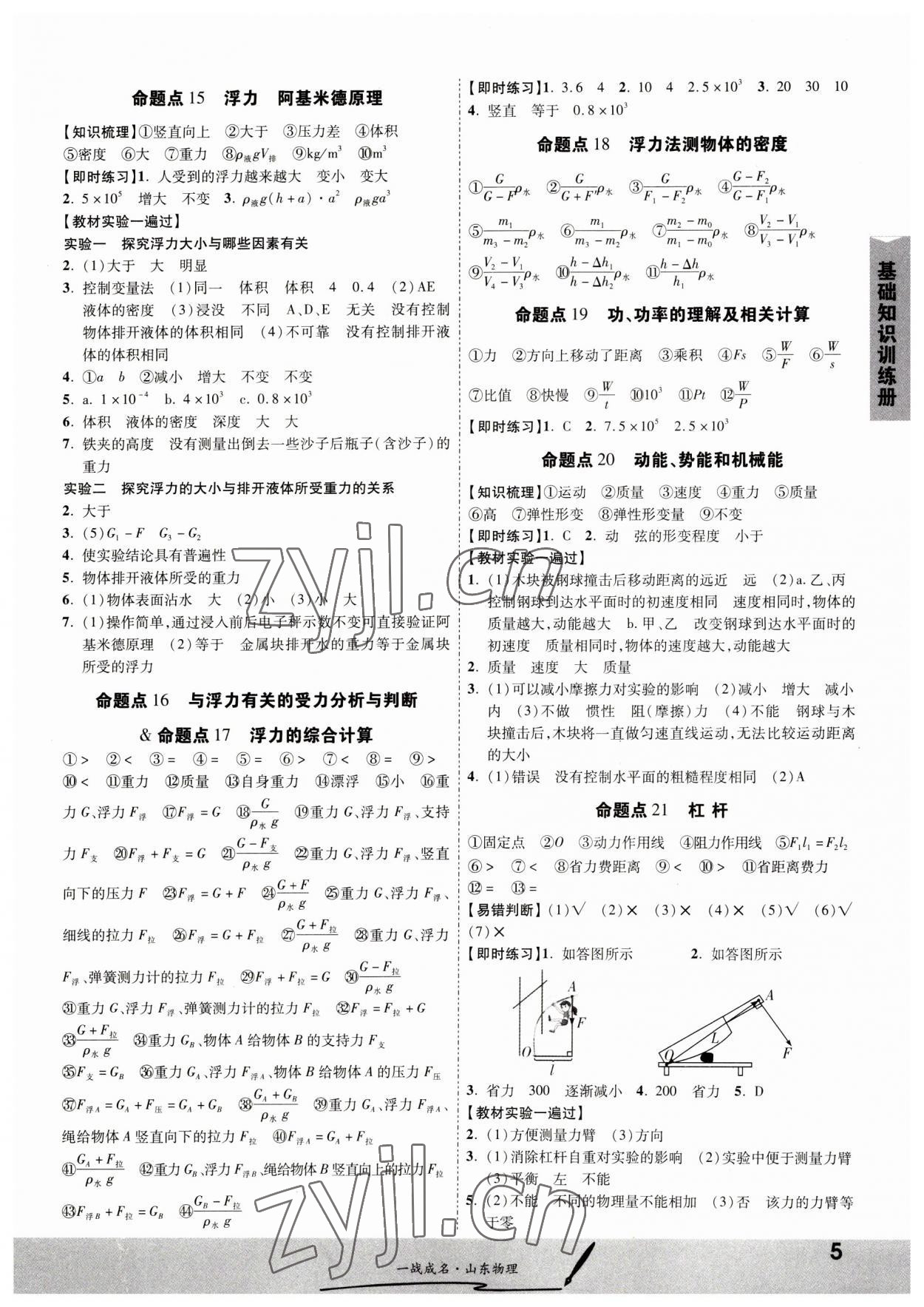 2023年一戰(zhàn)成名中考備考新思路物理山東專版 第5頁(yè)