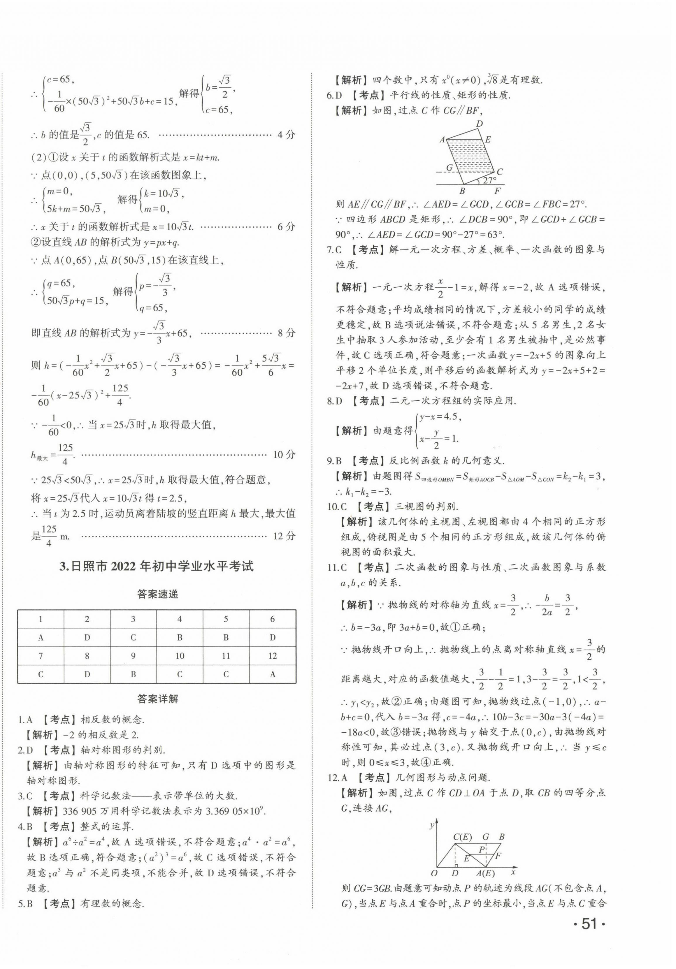 2023年星躍龍門(mén)中考真題匯編卷數(shù)學(xué)山東專版 第6頁(yè)