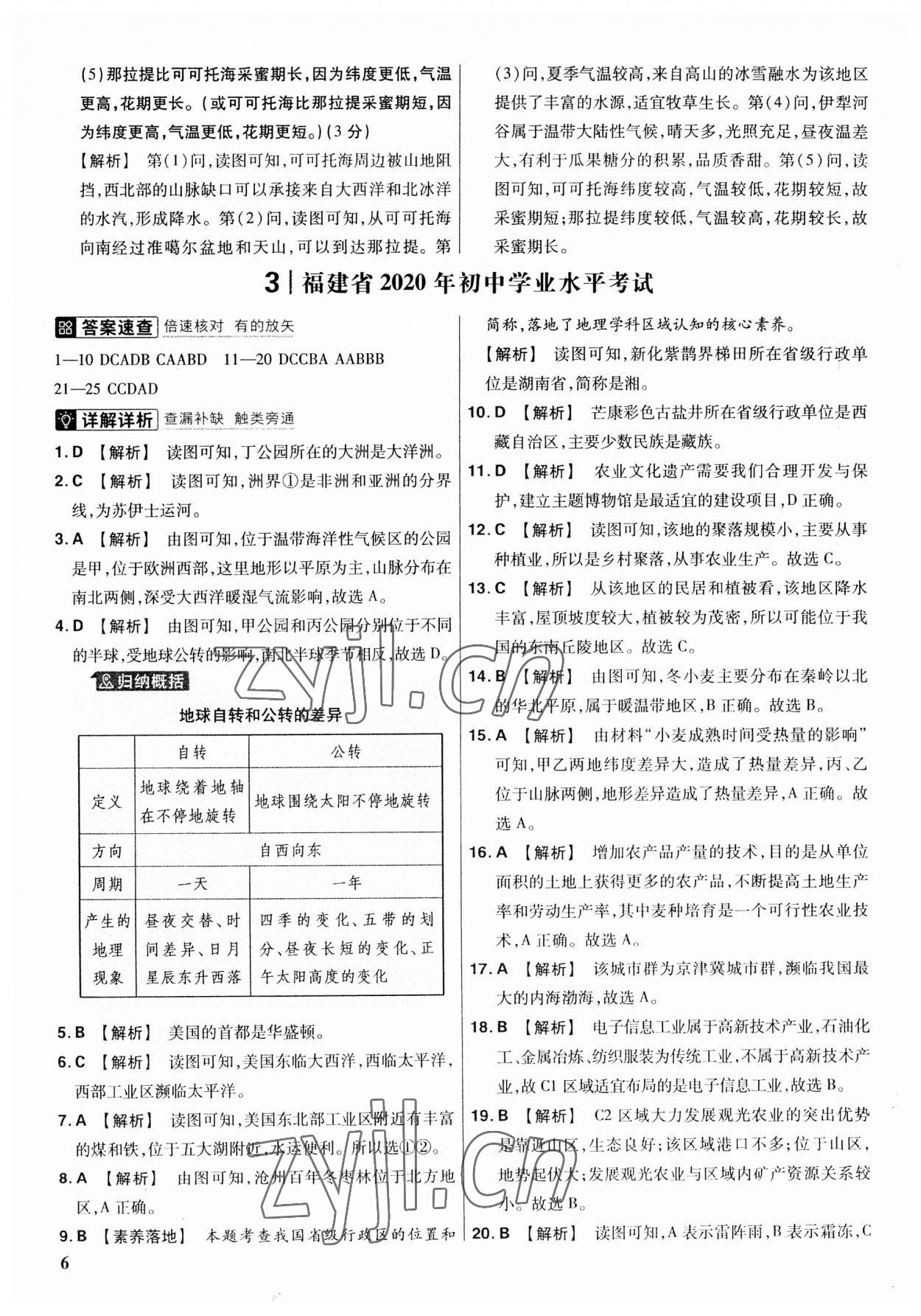 2023年金考卷福建中考45套匯編地理 第6頁