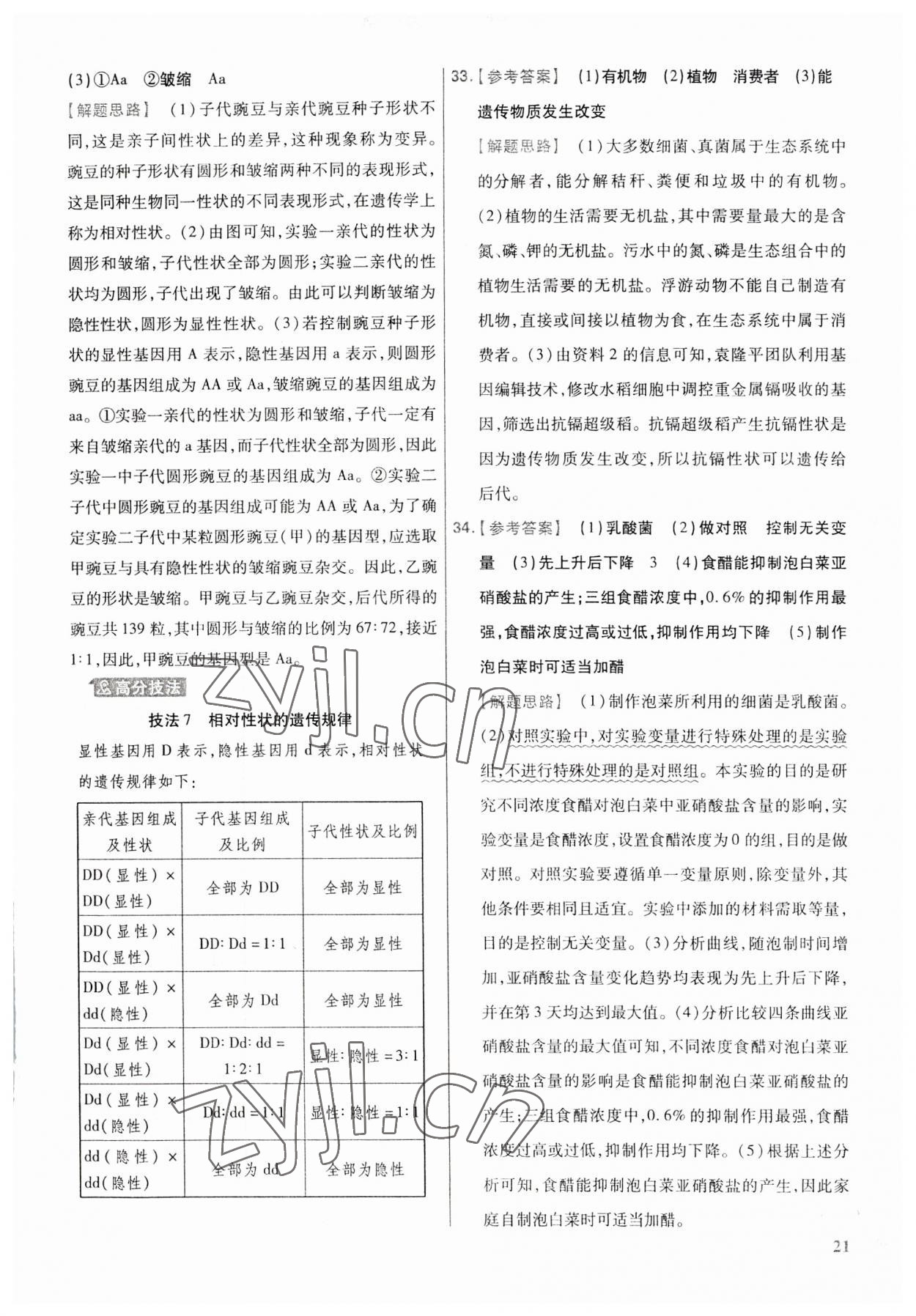 2023年金考卷福建中考45套匯編生物 第21頁