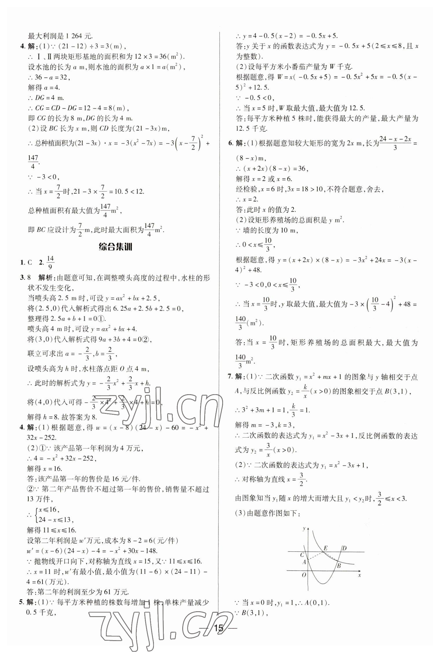 2023年正大图书中考真题分类卷数学 参考答案第15页